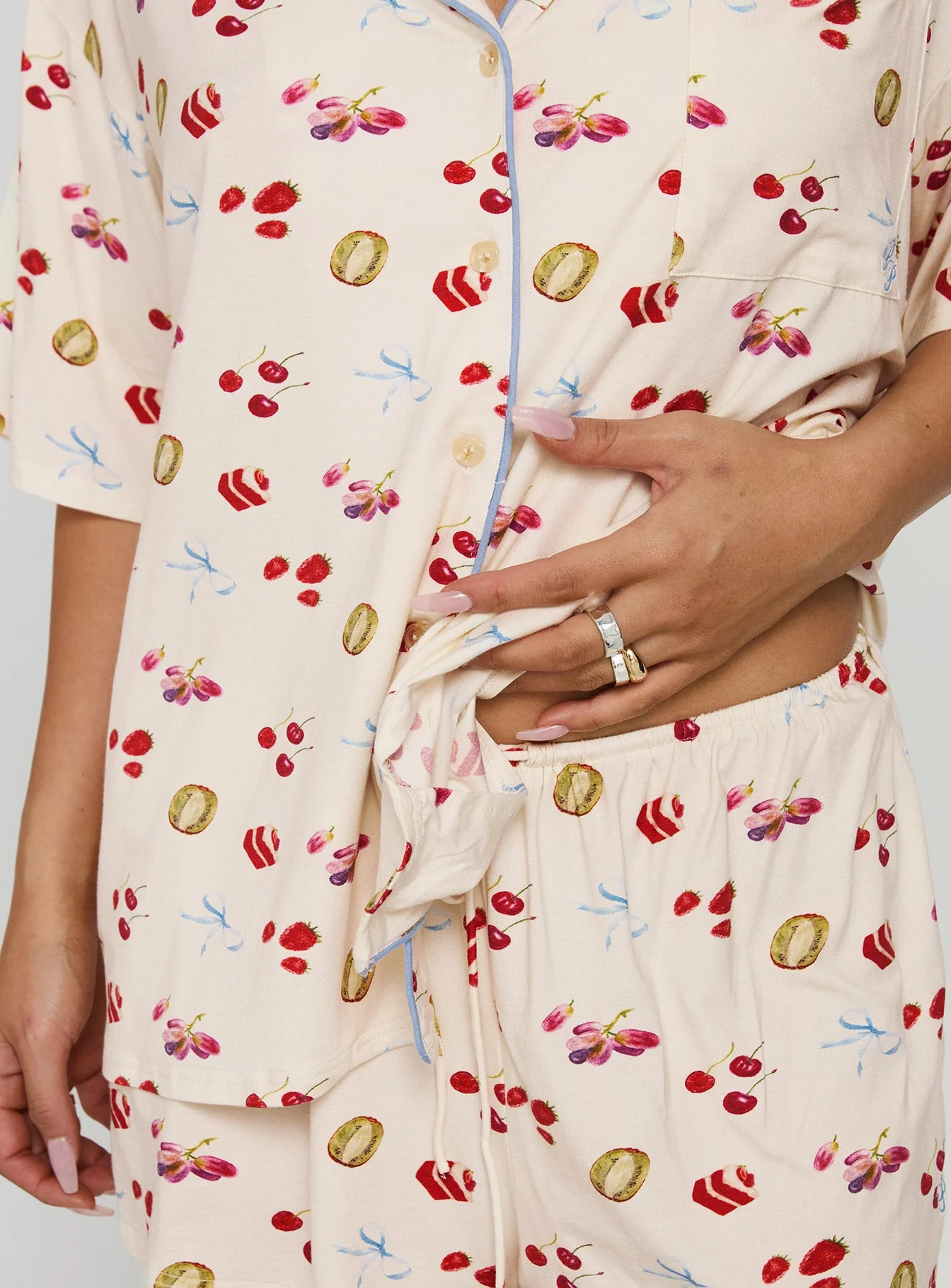 Sweet Things Button Down Sleep Set Multi - Image 6