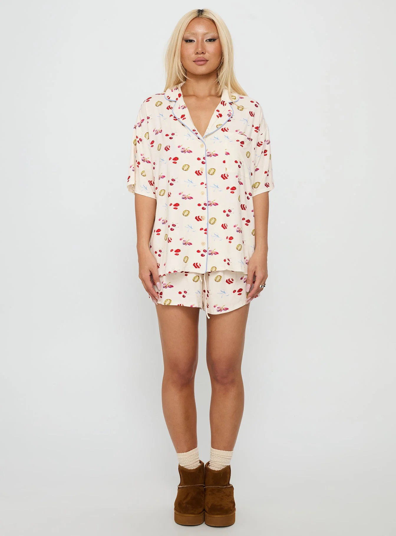 Sweet Things Button Down Sleep Set Multi - Image 7