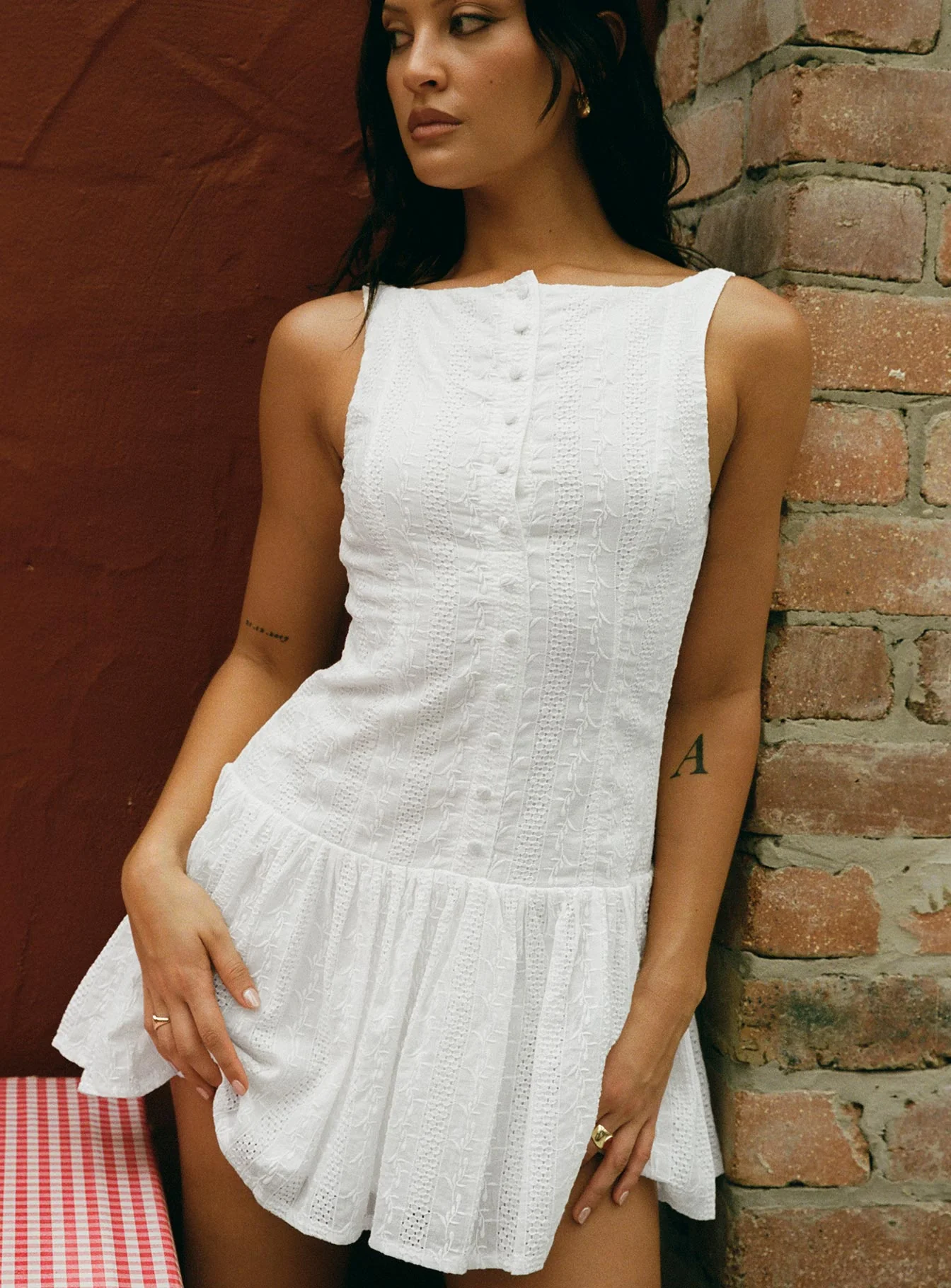 Sweeter Places Embroidered Mini Dress White - Image 2