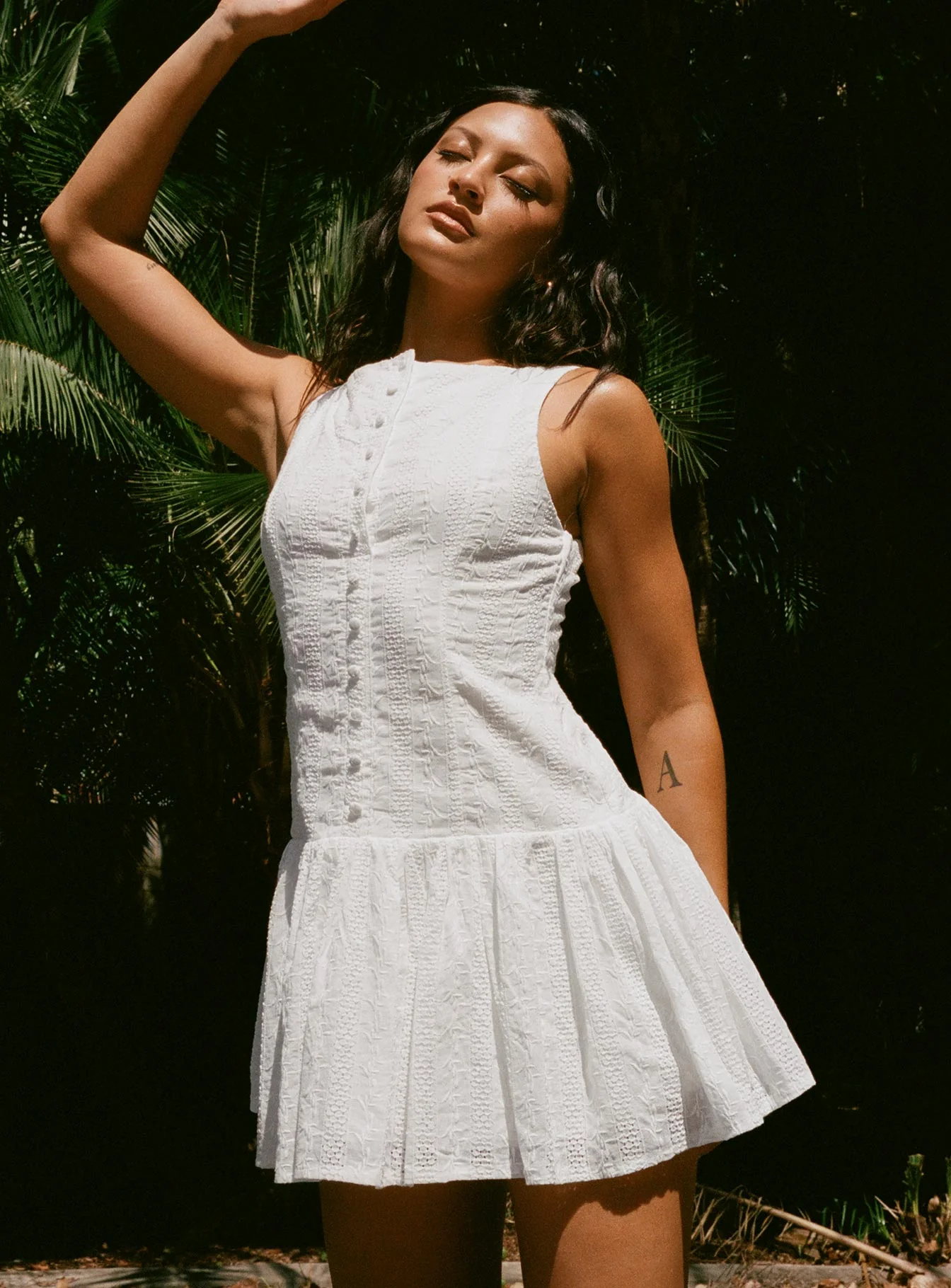 Sweeter Places Embroidered Mini Dress White Petite - Image 2