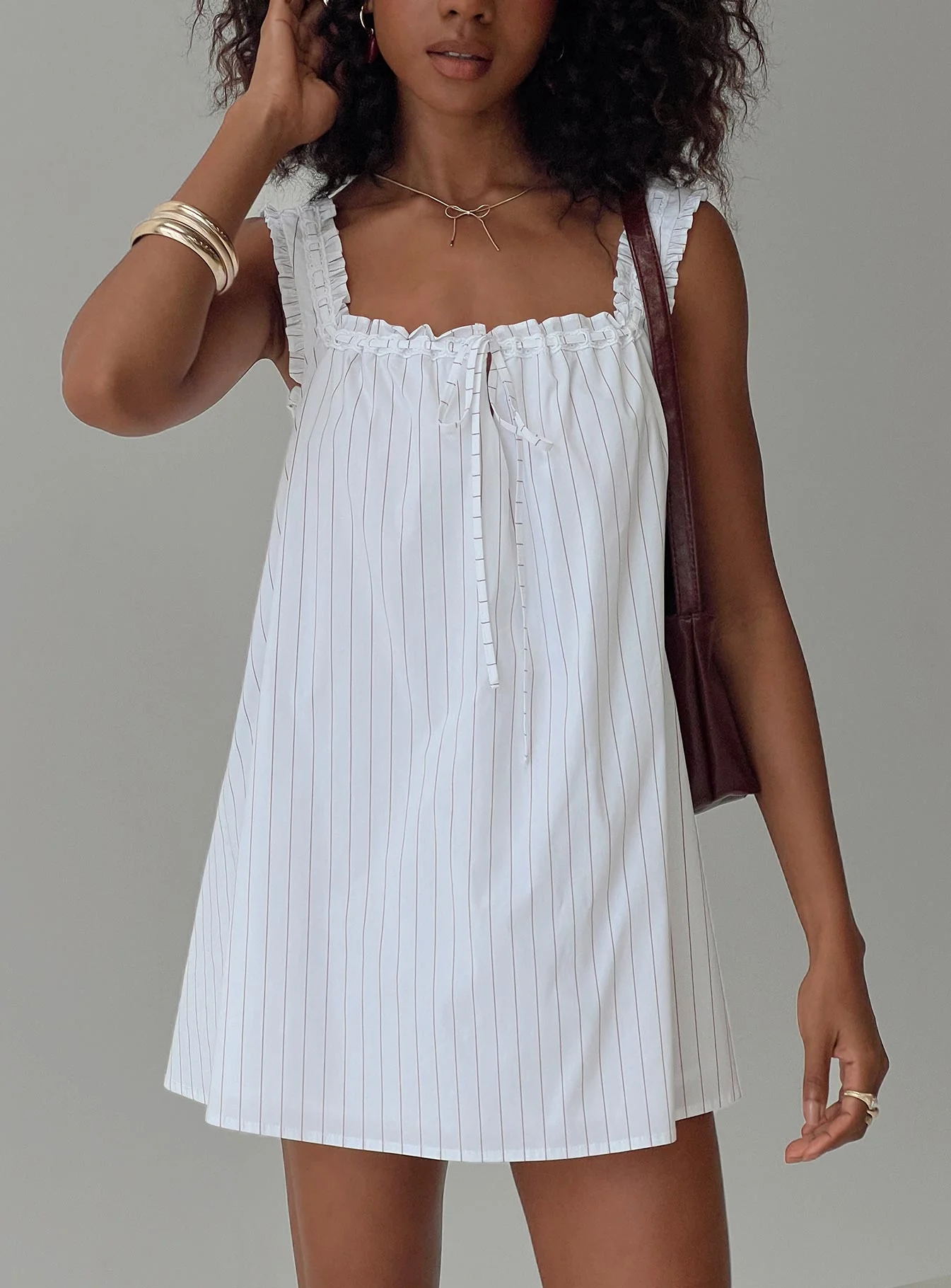 Swing Mini Dress Stripe - Image 8