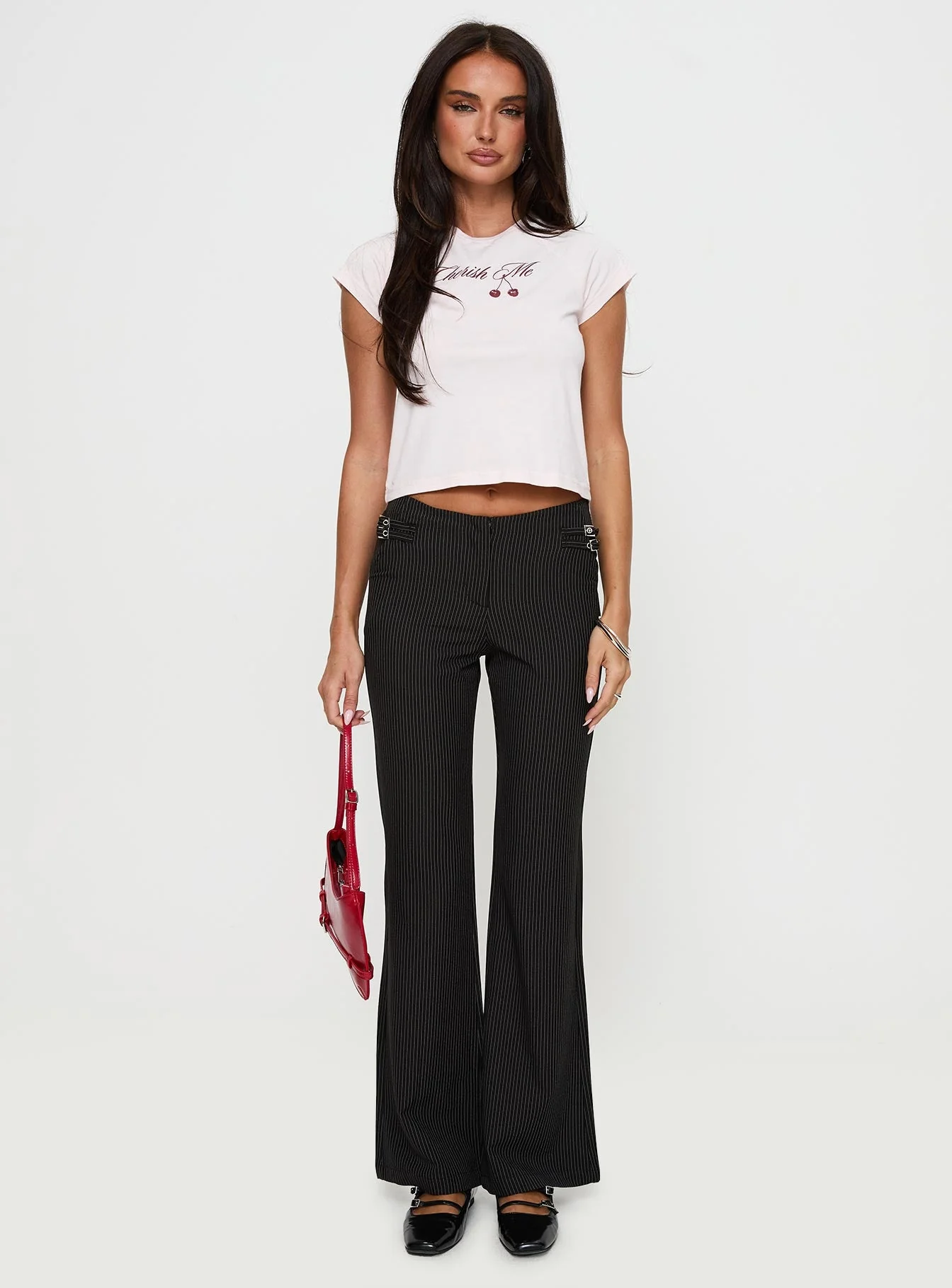 Sympathiser Pinstripe Pants Black - Image 7