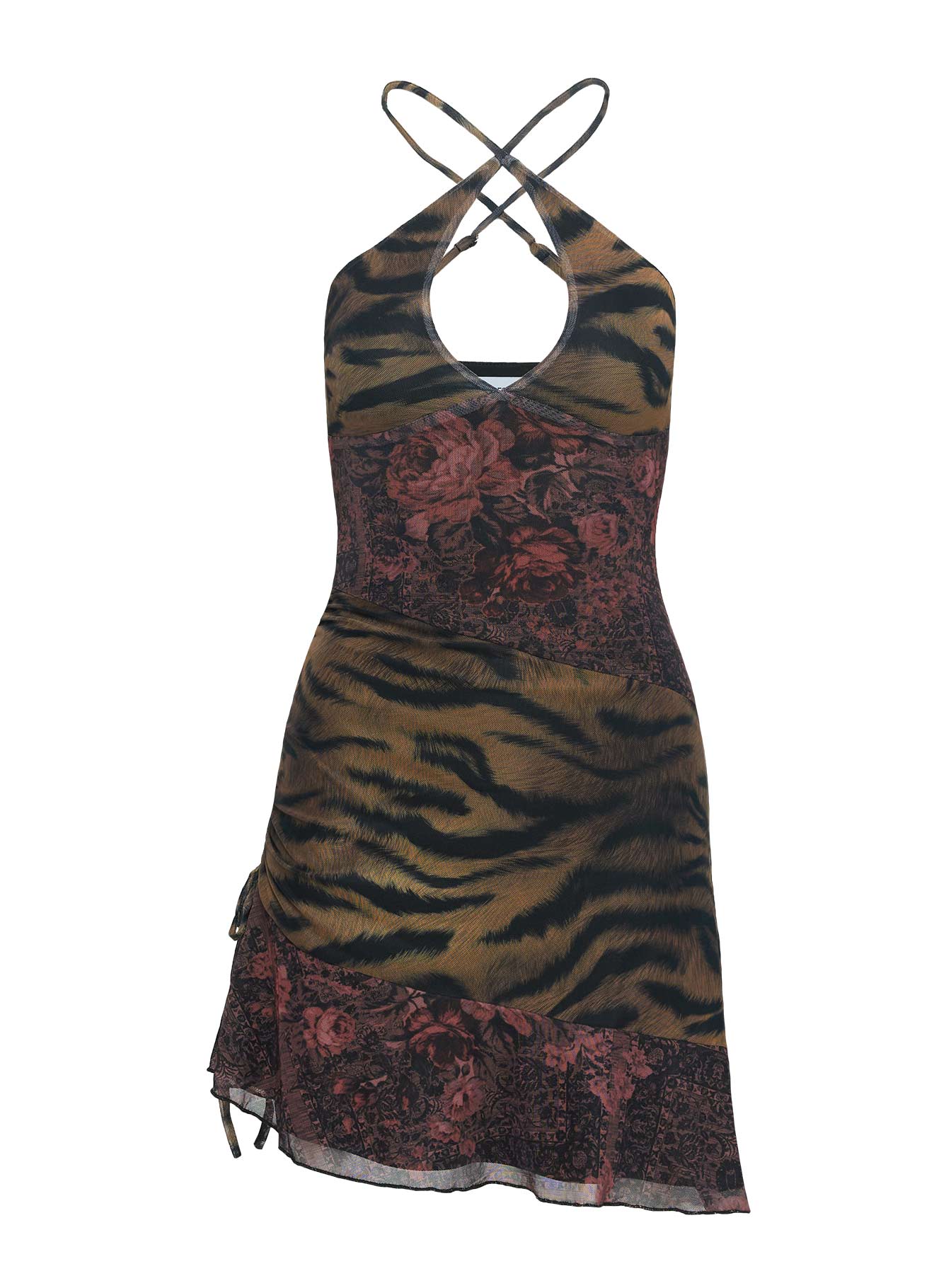 Syrefena Halter Mini Dress Multi - Image 7