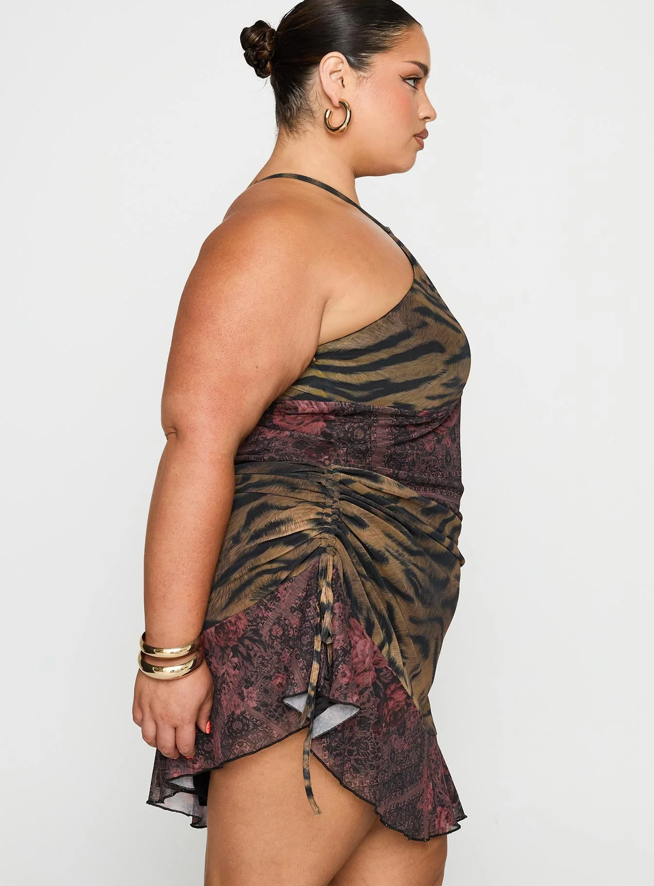 Syrefena Halter Mini Dress Multi Curve - Image 4