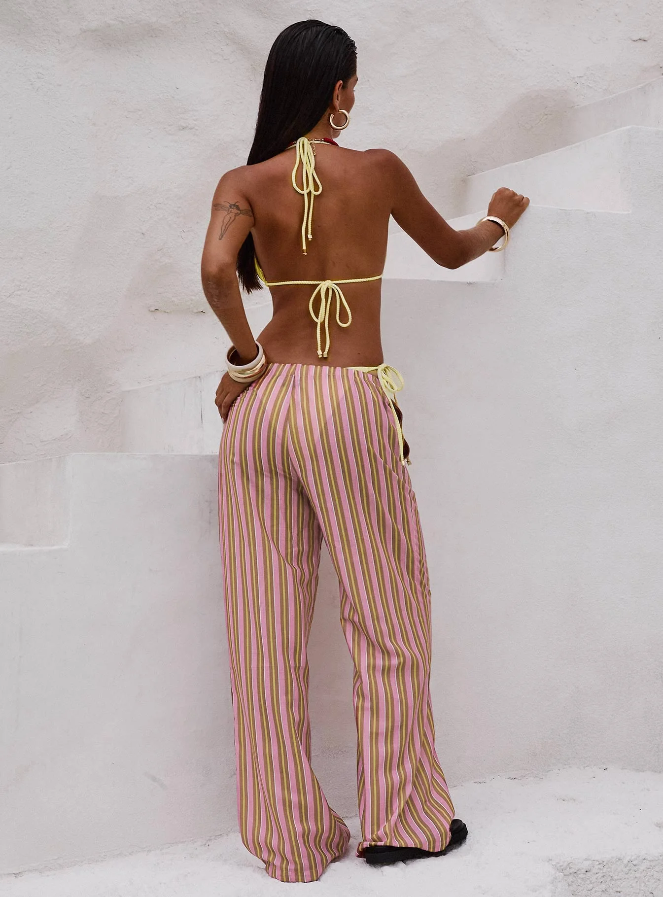 Taja Pants Pink Stripe - Image 4