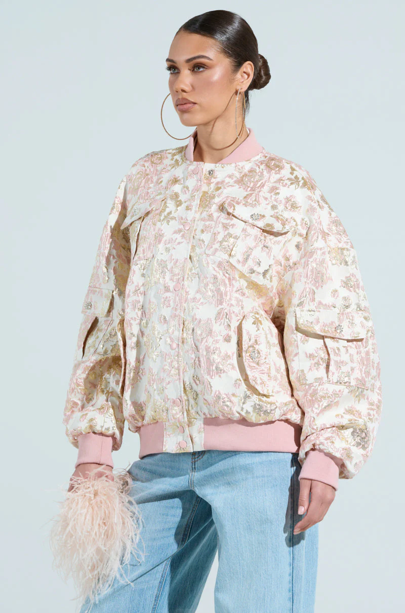 TAKE CARE BROCADE BOMBER - Image 5