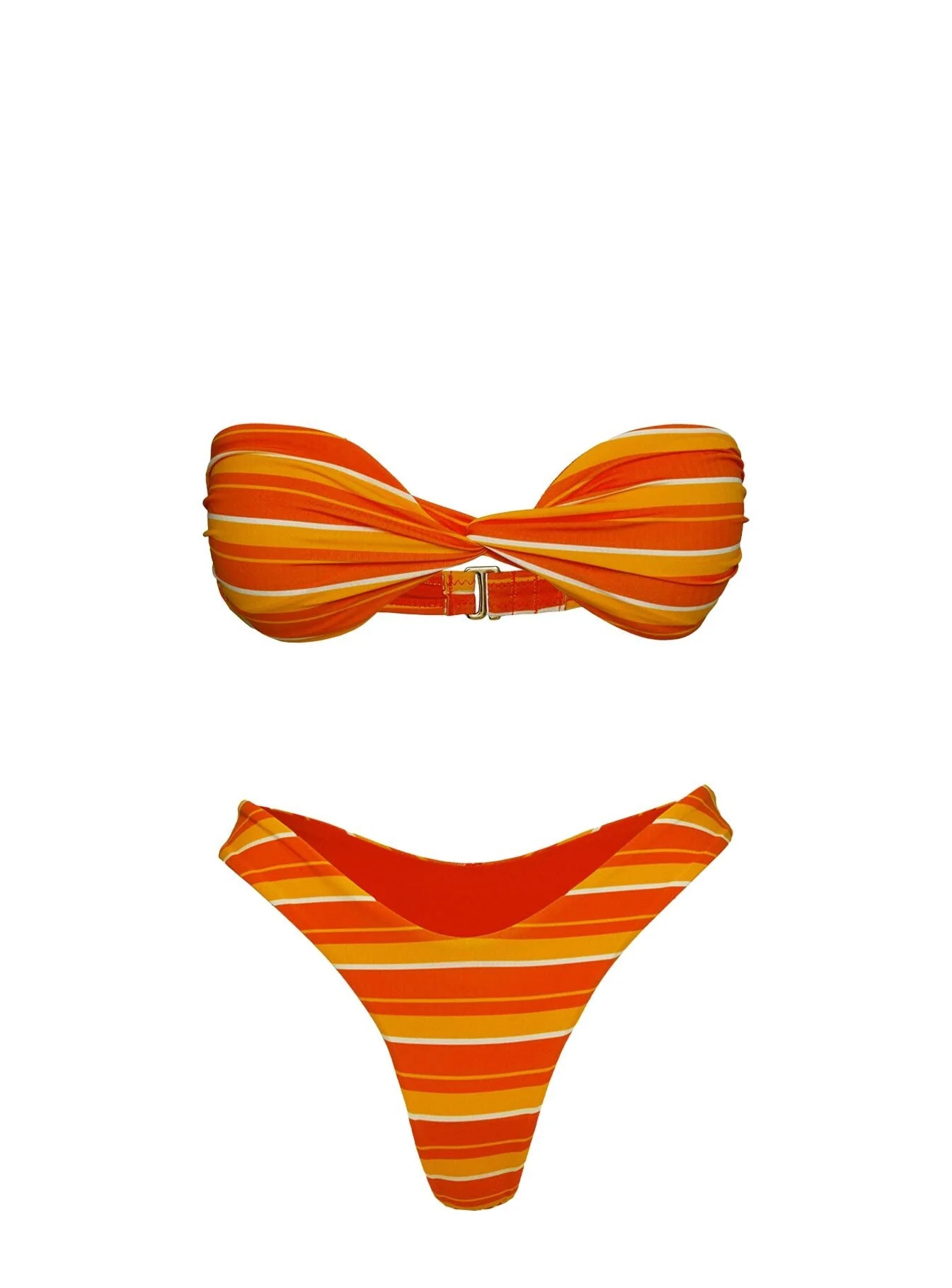 Tamrali Bandeau Bikini Top Orange Stripe - Image 7