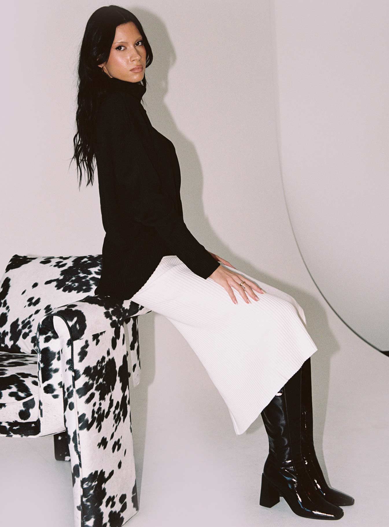 Tanna Midi Skirt Cream - Image 8