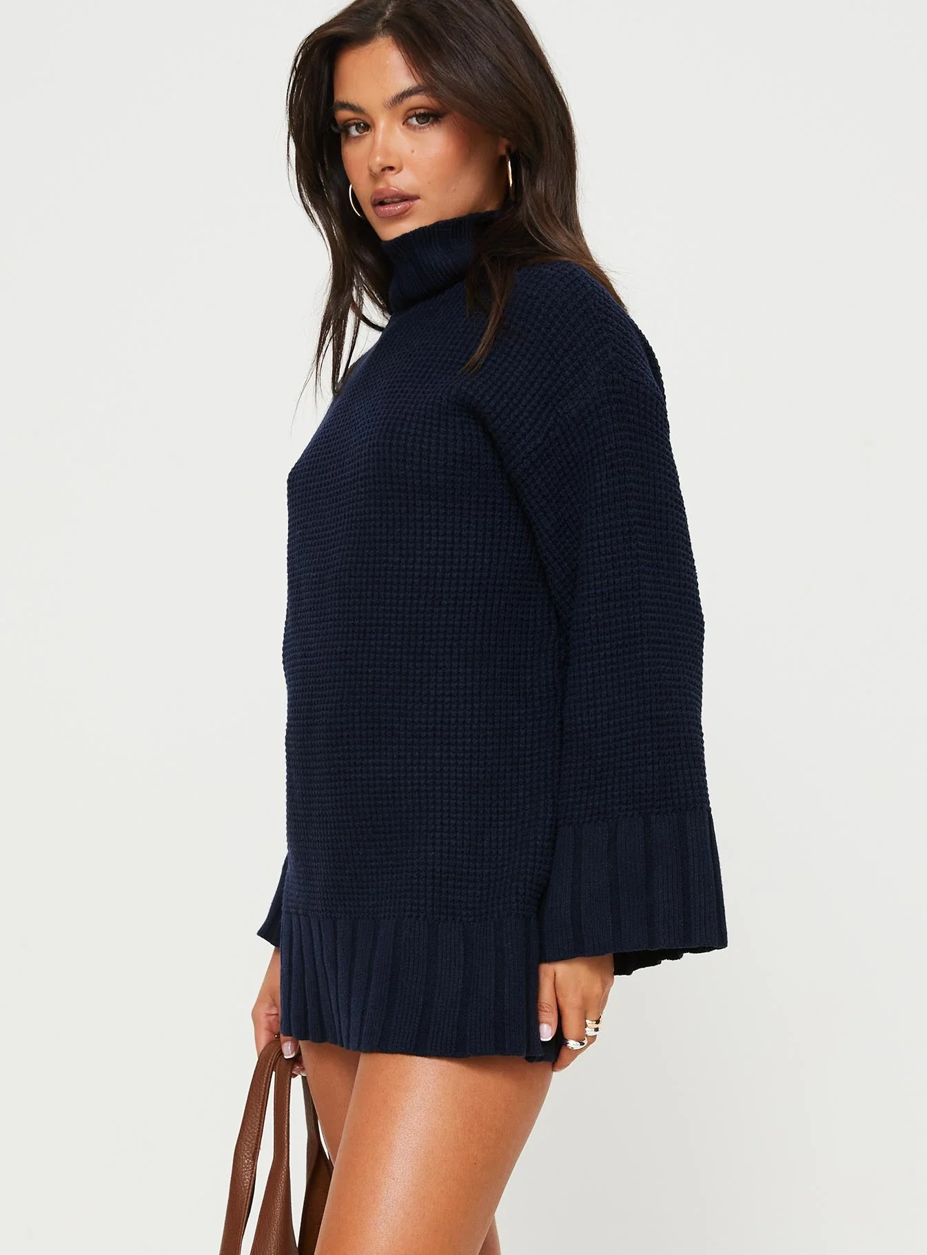 Tarin Knit Mini Dress Navy - Image 3