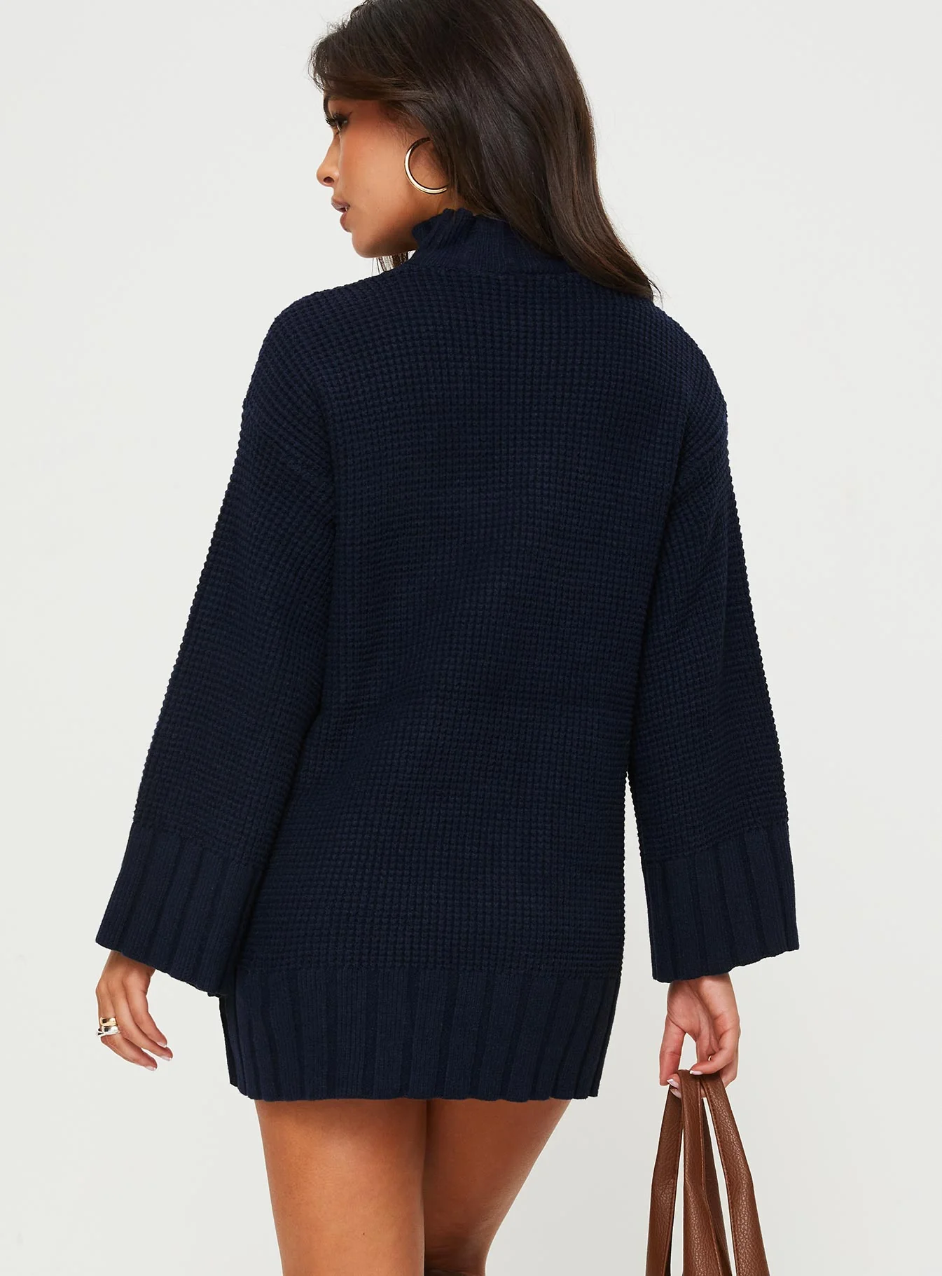 Tarin Knit Mini Dress Navy - Image 4