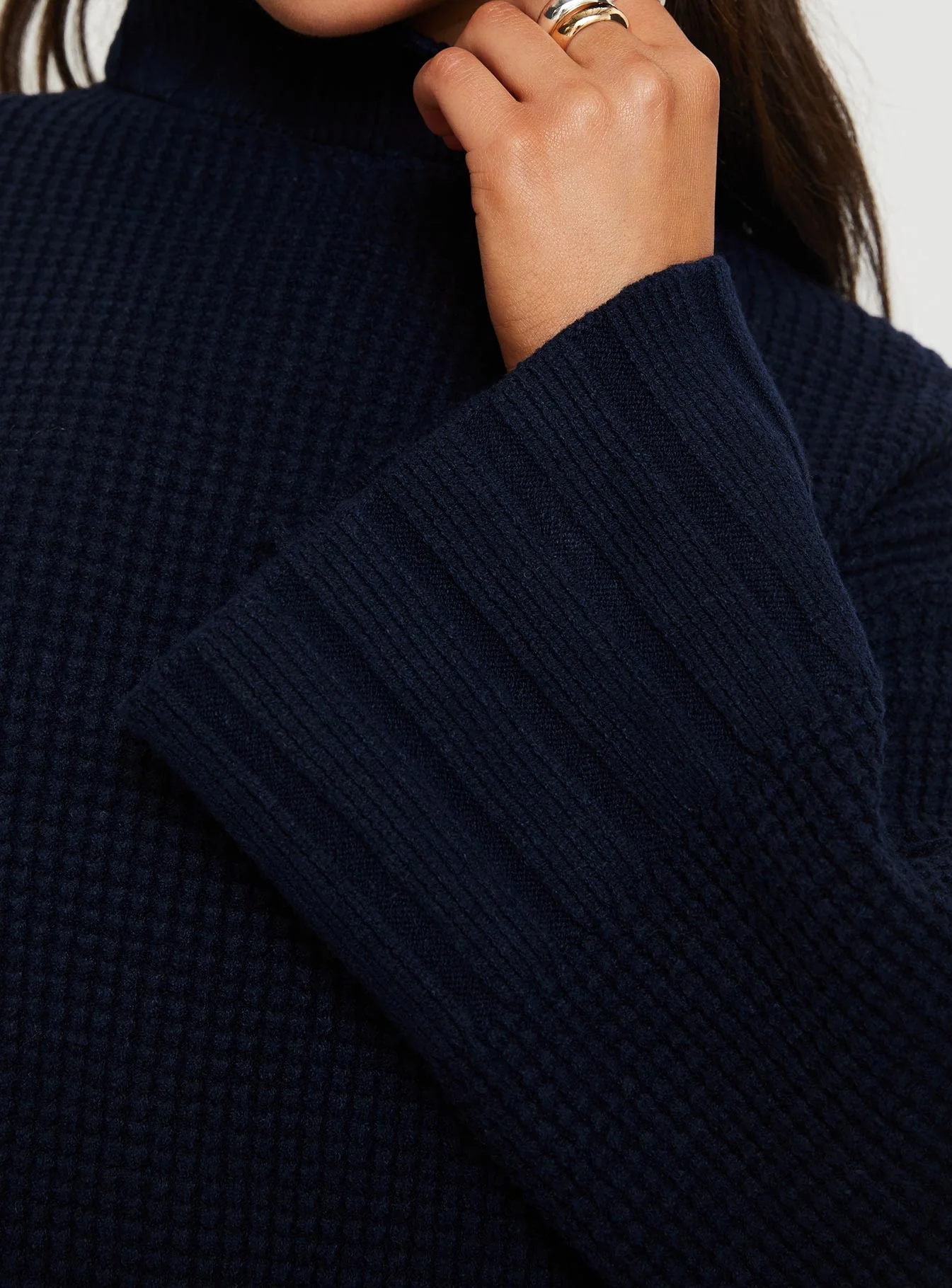 Tarin Knit Mini Dress Navy - Image 5