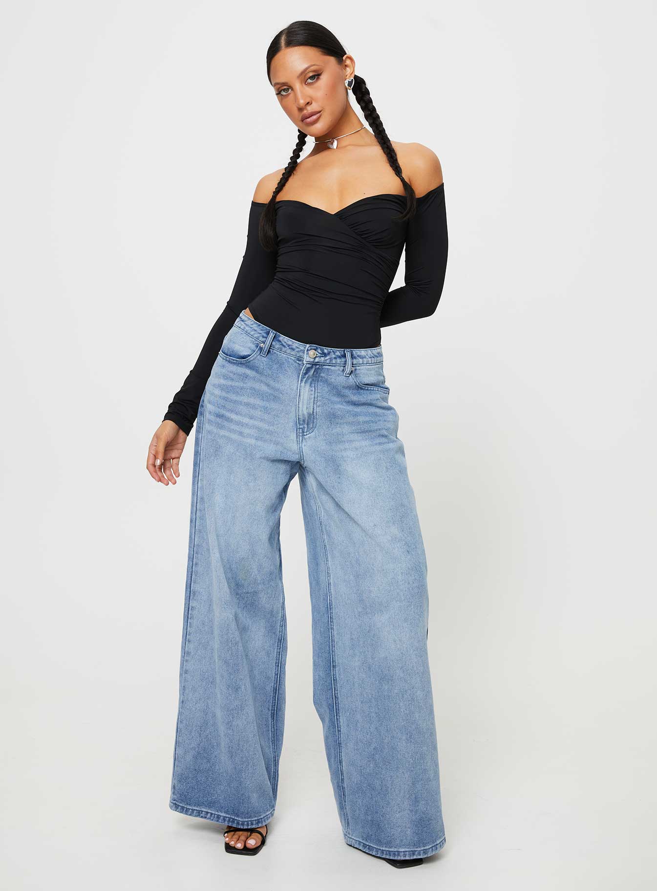 Tarine Wrap Bodysuit Black - Image 3