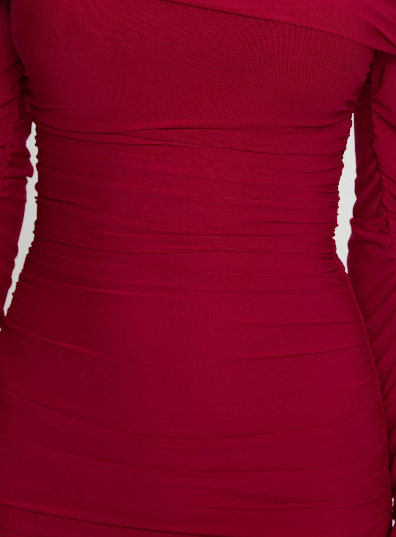 Taylon Off The Shoulder Mini Dress Red - Image 6