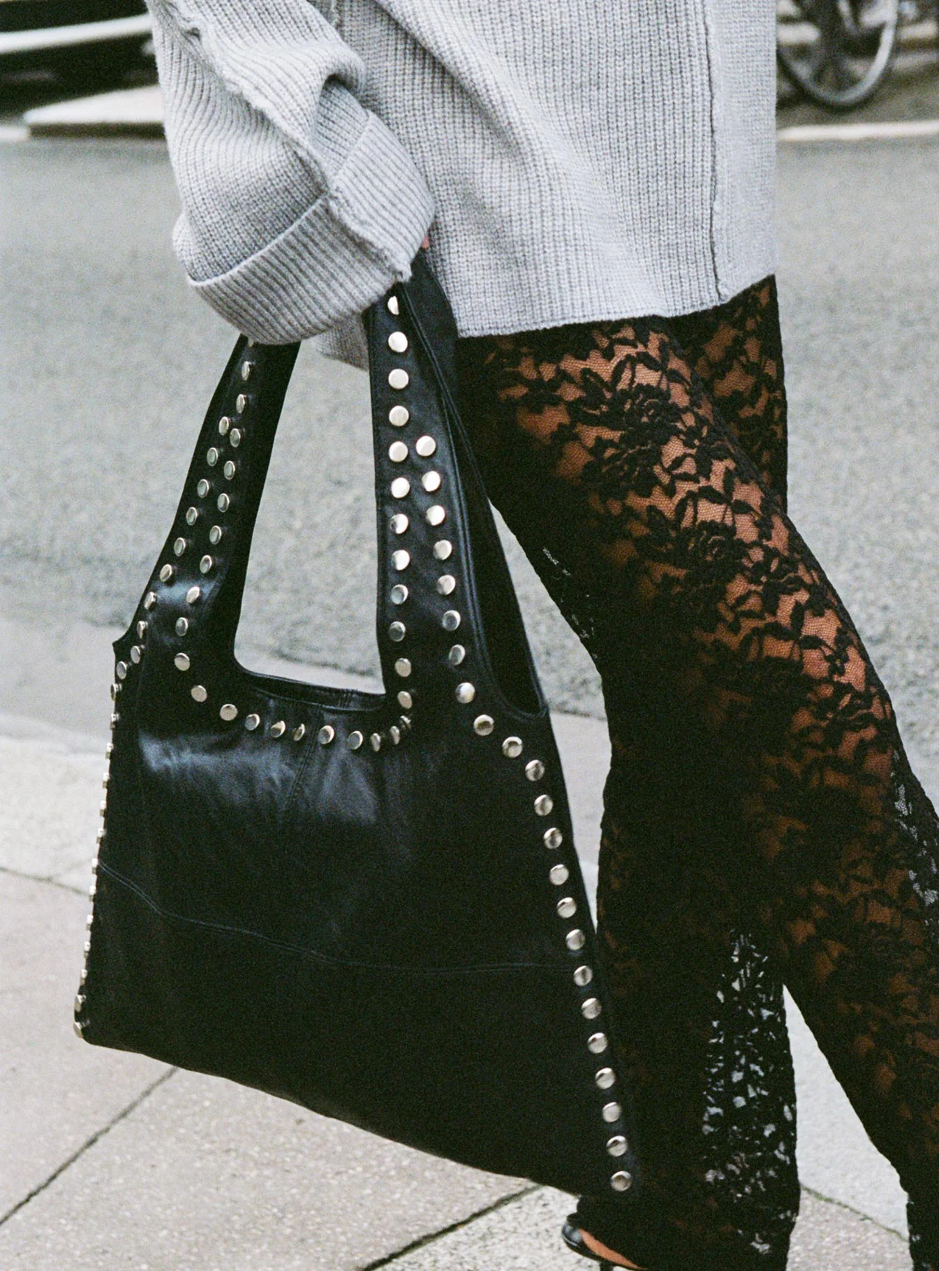 Tell The Truth Studded Bag Black / Silver - Image 7