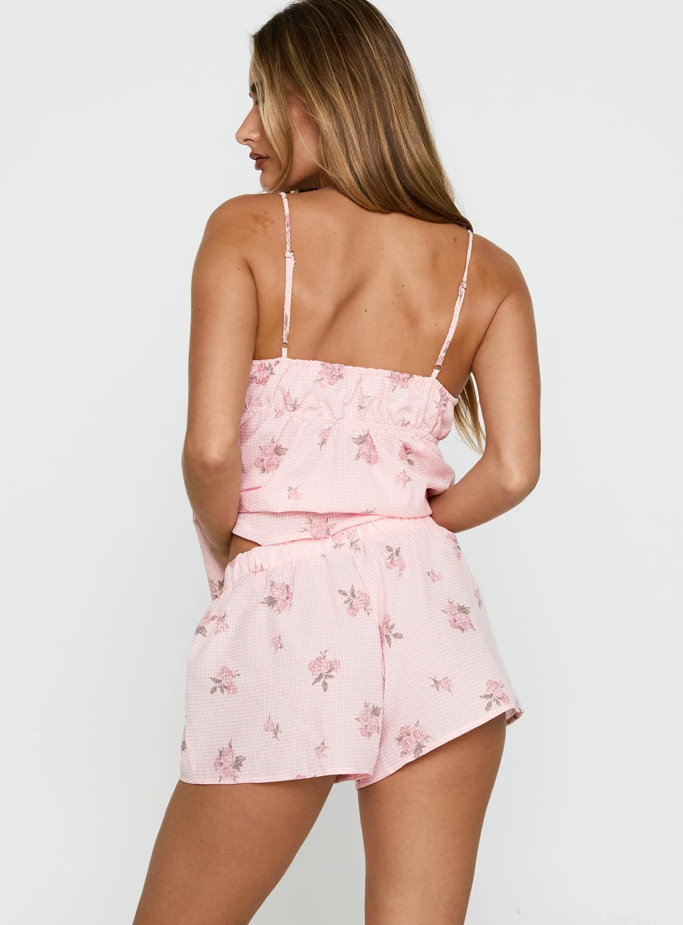 Tender Love Sleep Set Pink Check - Image 9