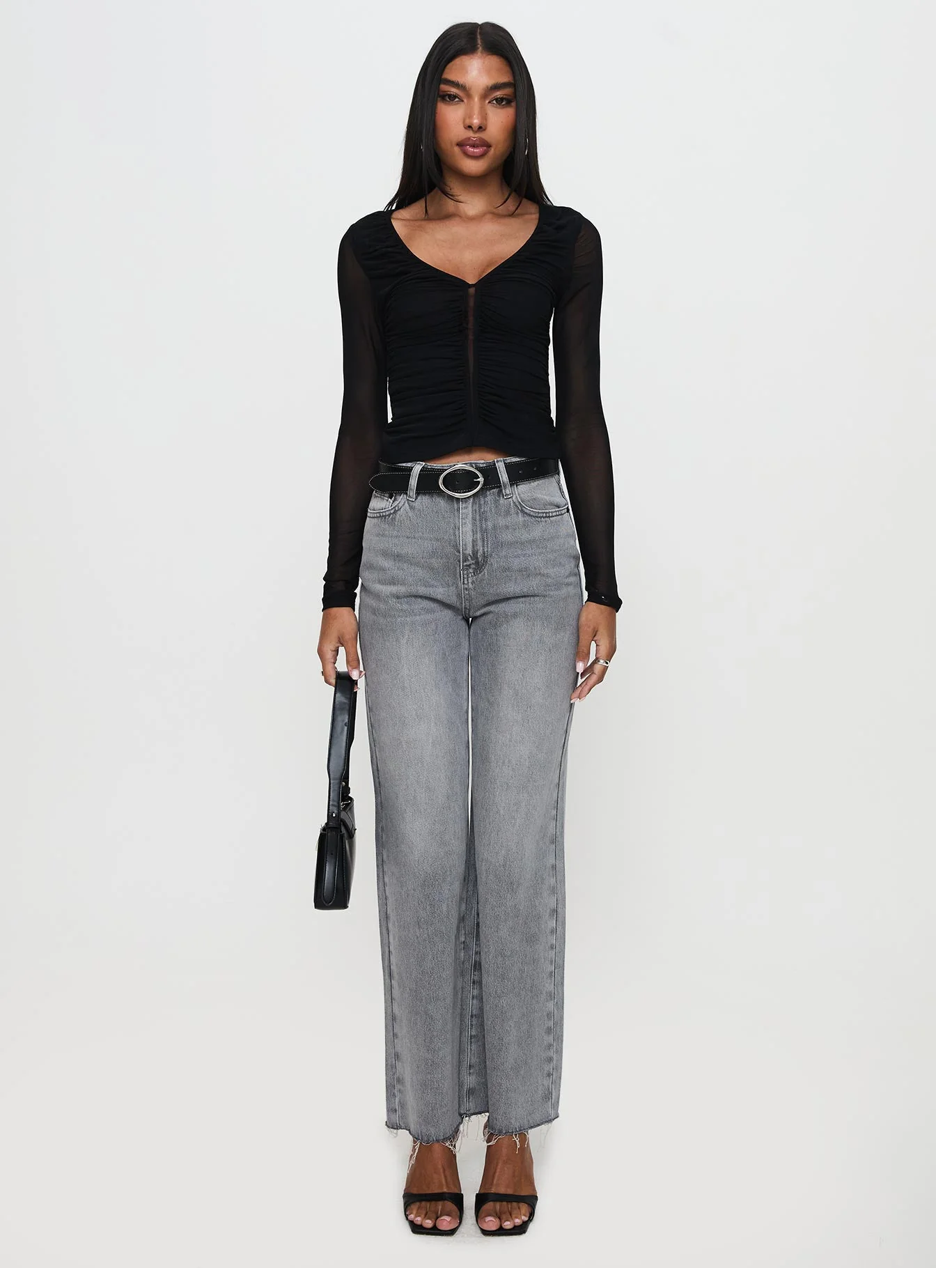 Tenzin Ruched Top Black - Image 6