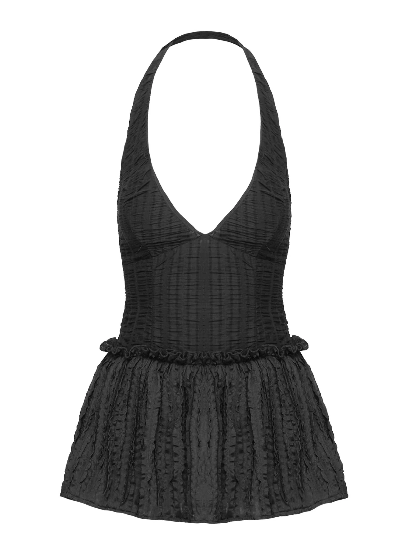 Mixie Halter Playsuit Black - Image 5