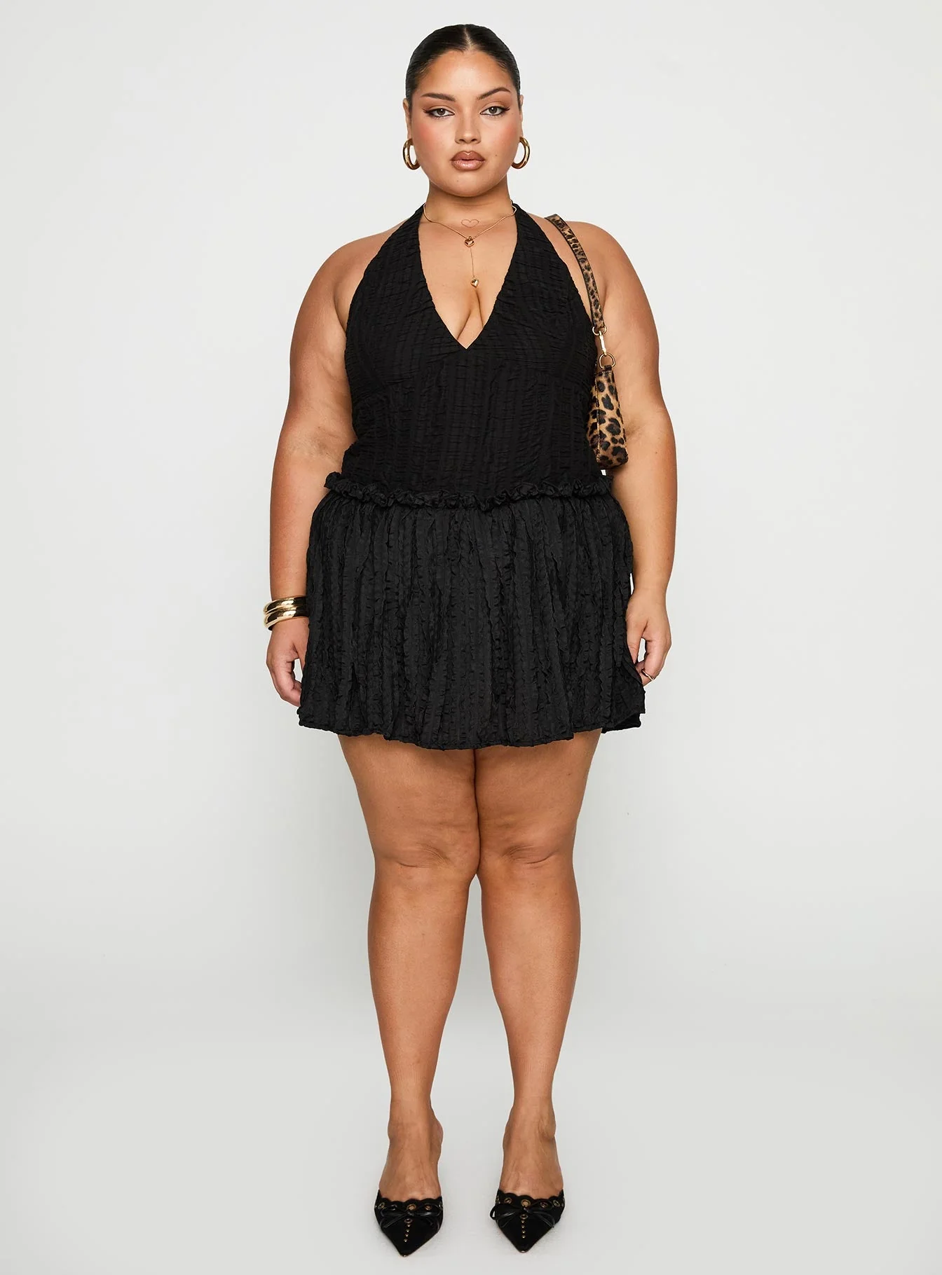 Mixie Halter Romper Black Curve - Image 7