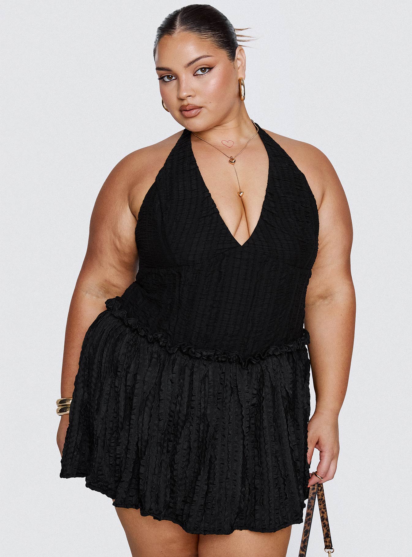 Mixie Halter Romper Black Curve - Image 8