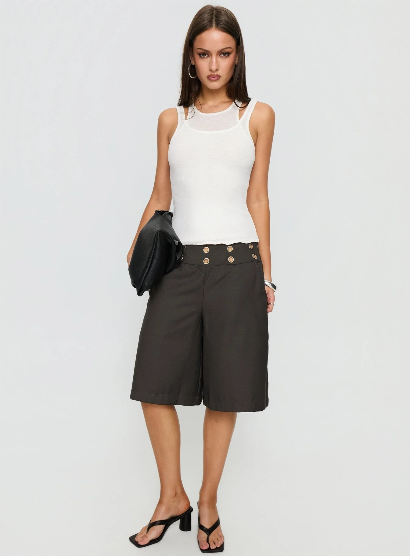 Teza Eyelet Jorts Grey - Image 3