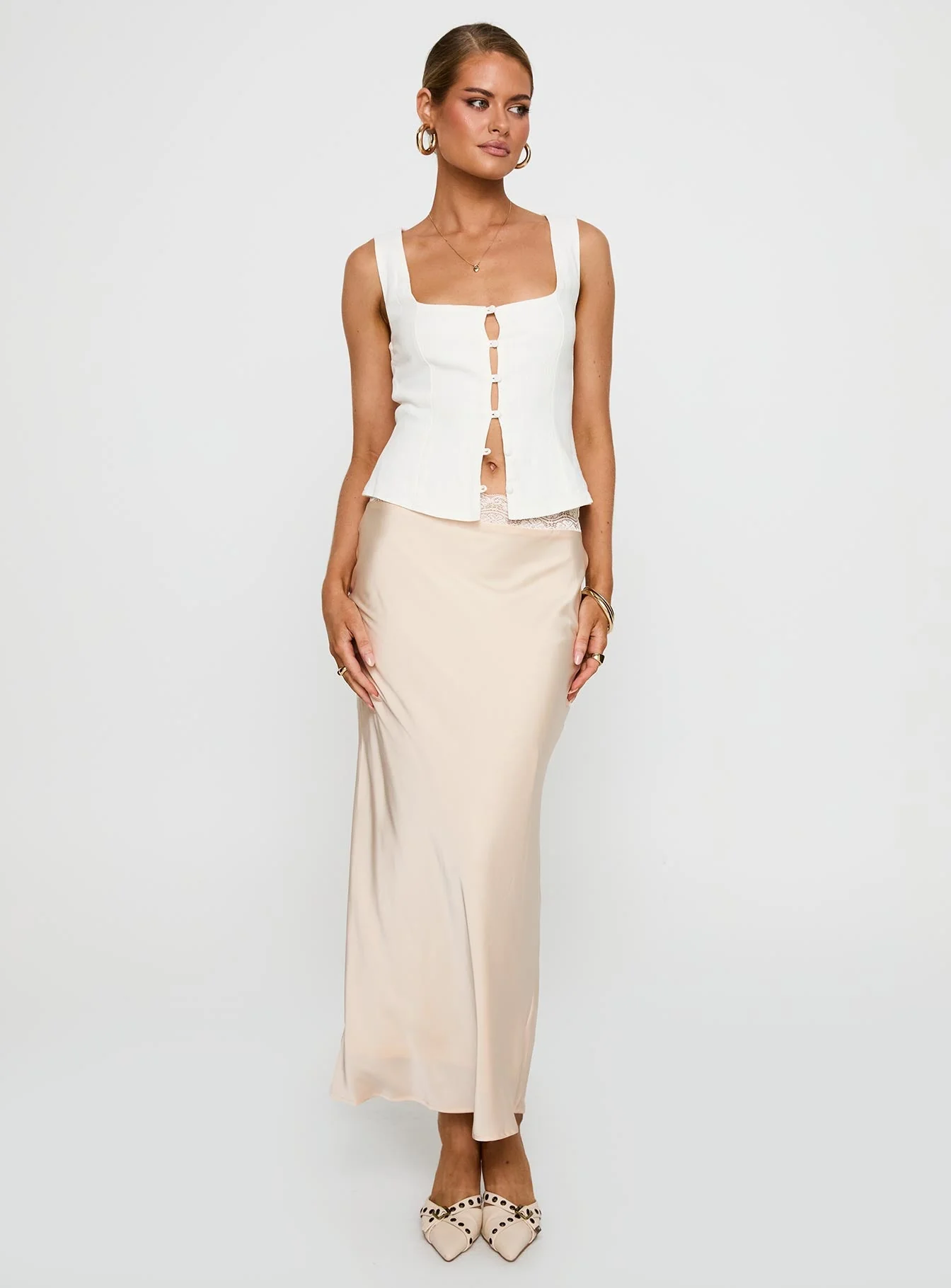 The Charmaine Maxi Skirt Cream - Image 2