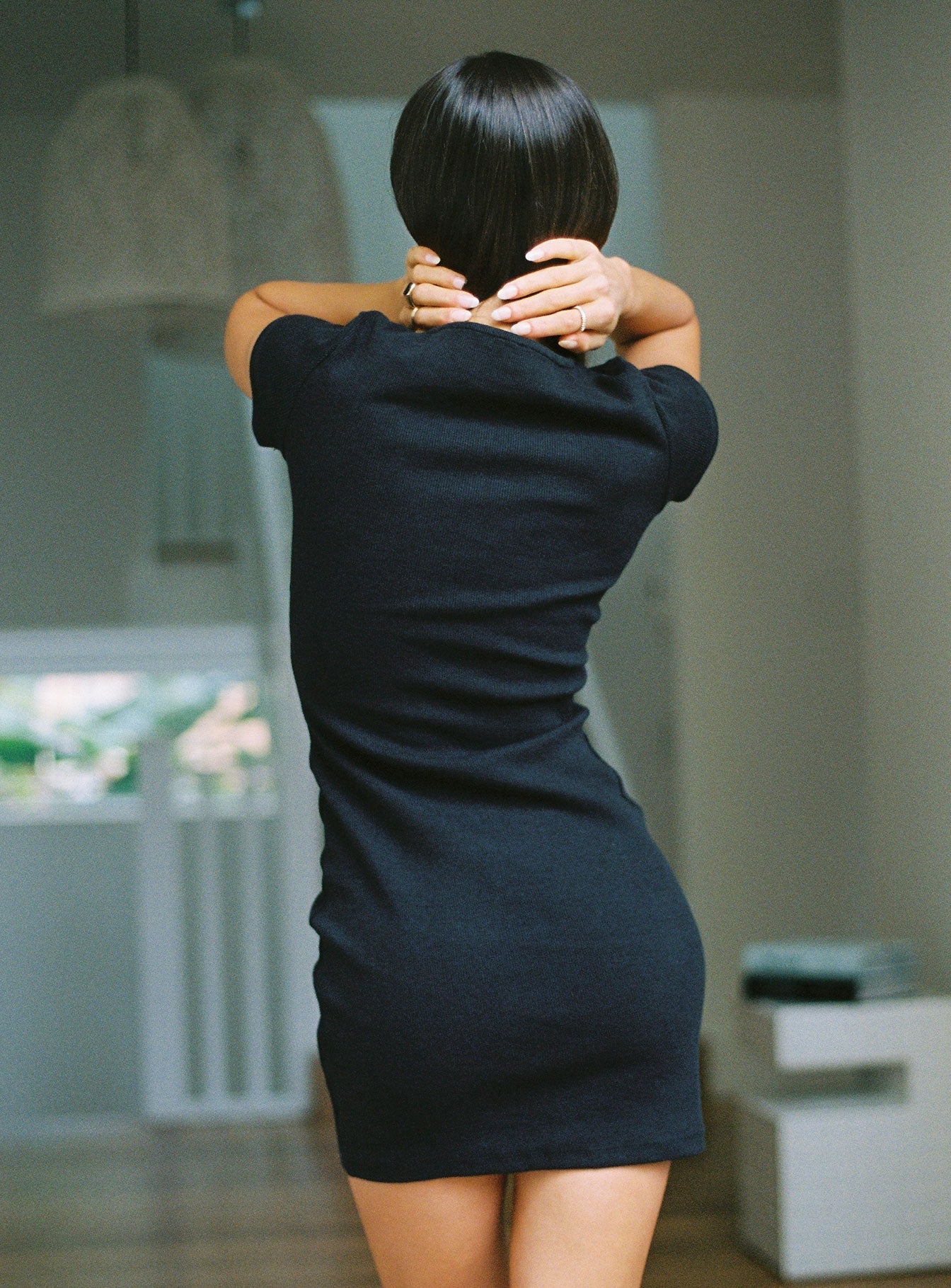 Classic Mini Dress Black - Image 8