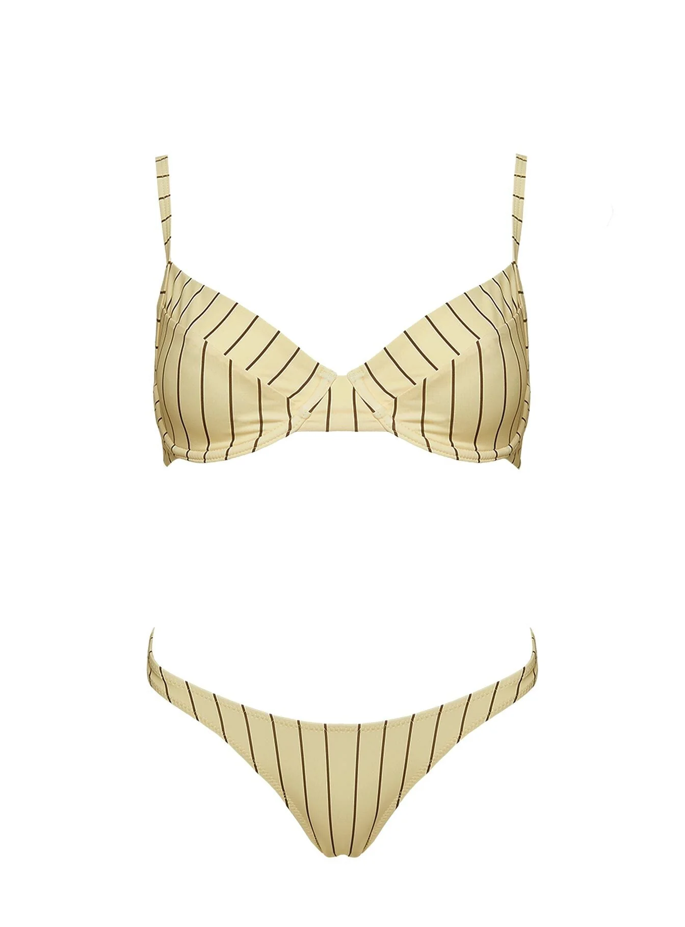 The Deep End Bikini Bottoms Yellow Stripe - Image 5