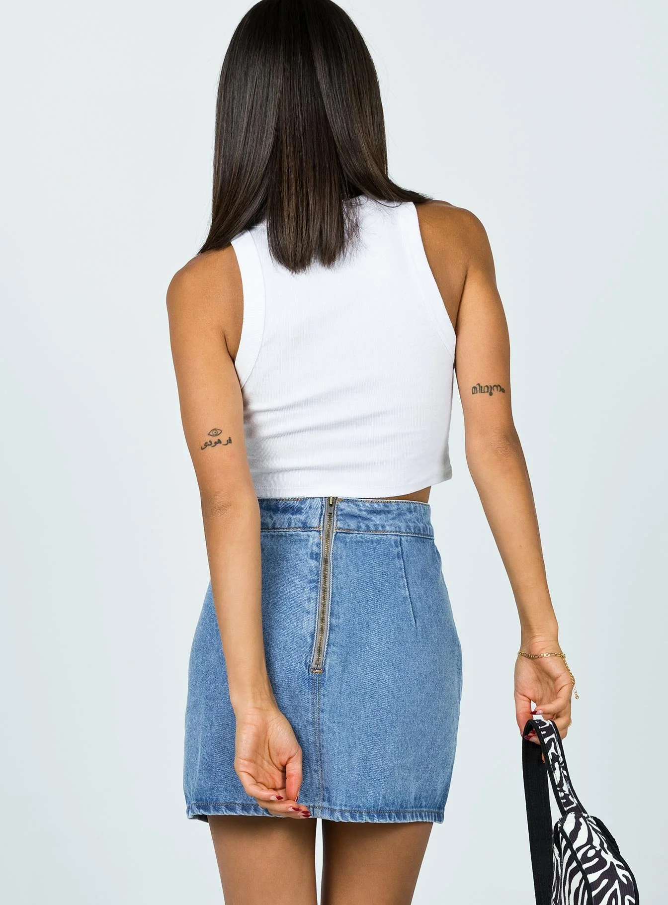 The Lola Mini Skirt Denim - Image 7