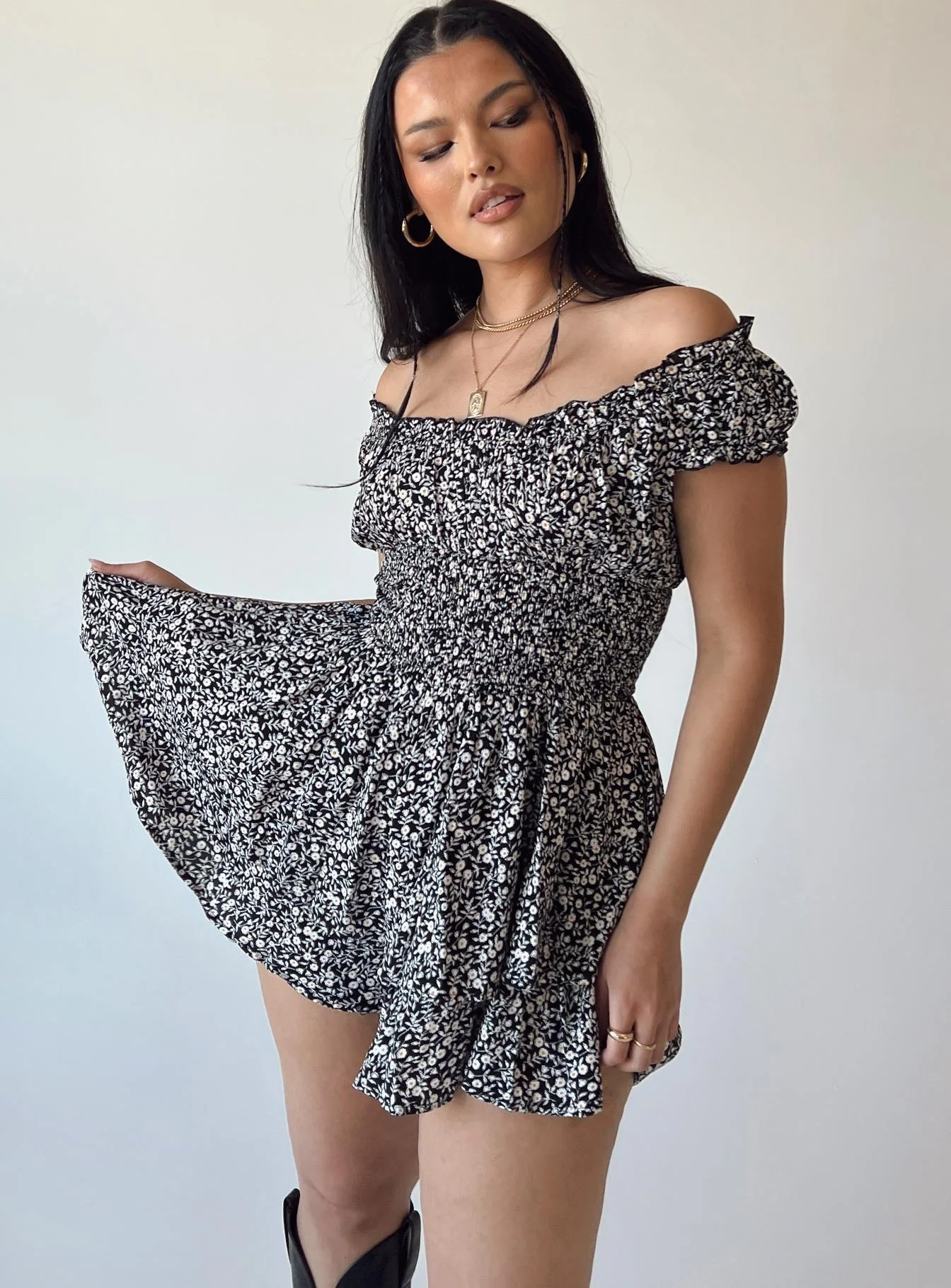 The Love Galore Romper Floral Black - Image 6