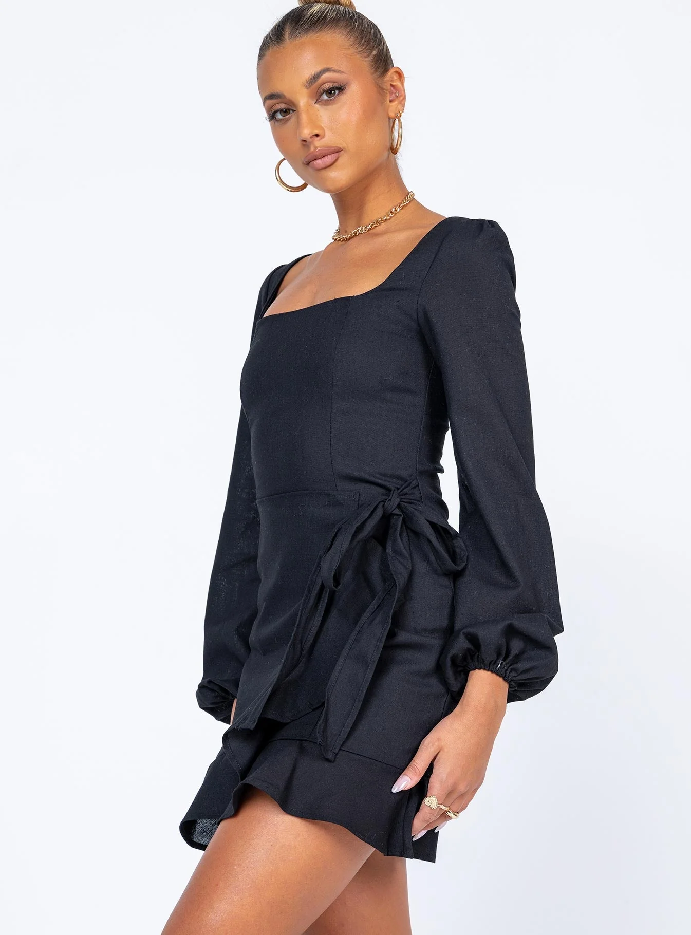 The Villa Mini Dress Black - Image 6