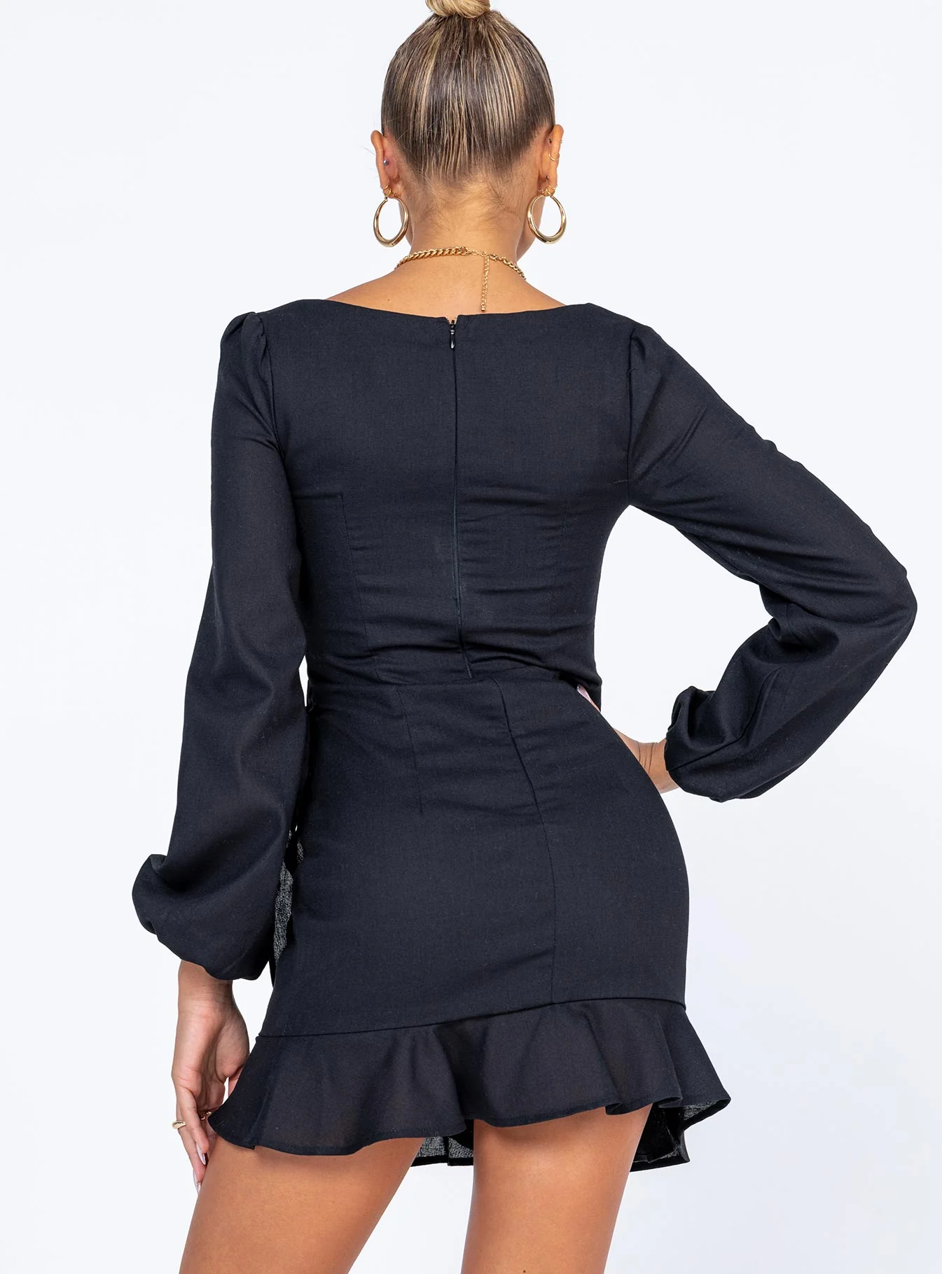 The Villa Mini Dress Black - Image 7