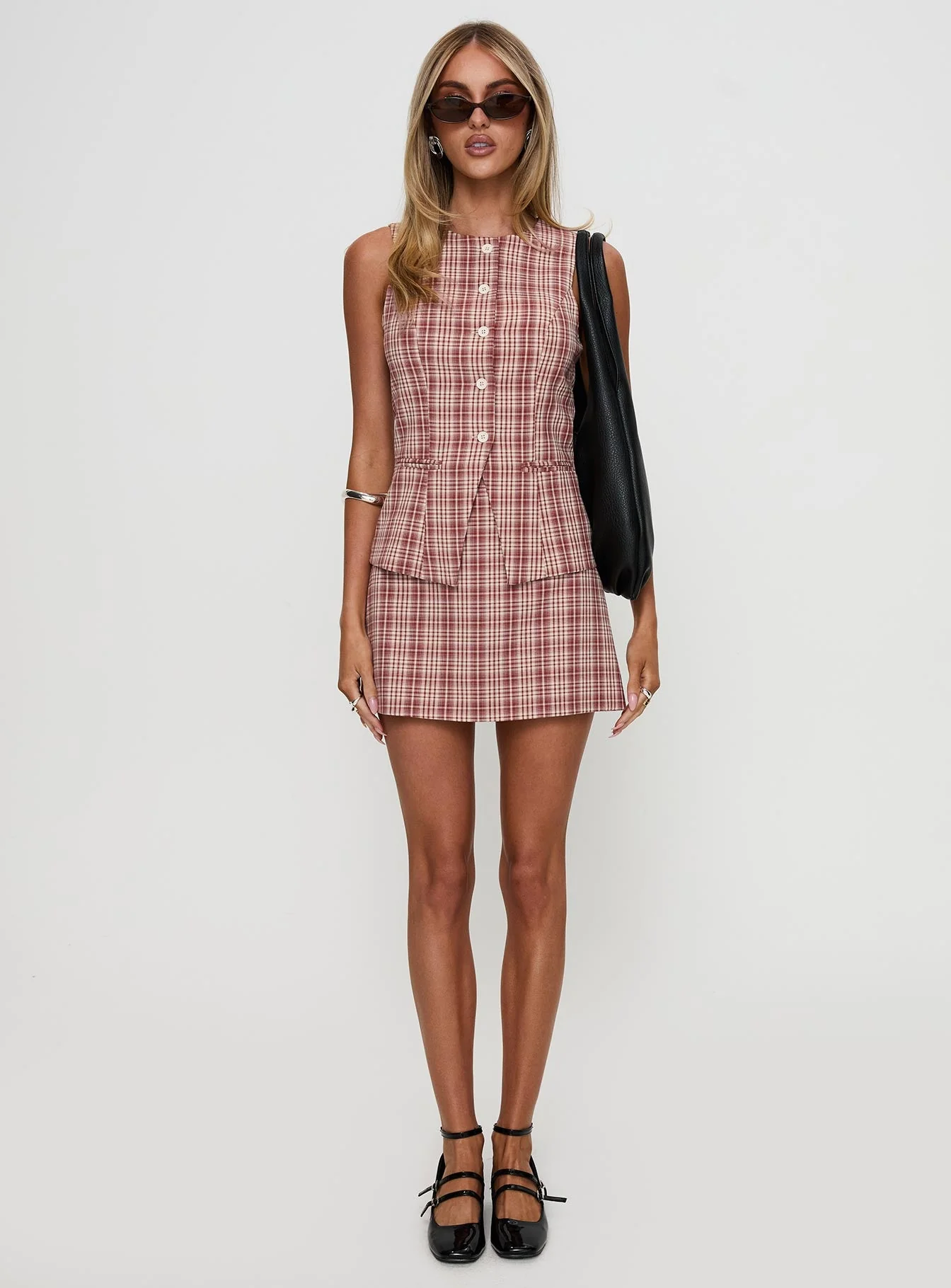 Theodosia Top Red Check - Image 7
