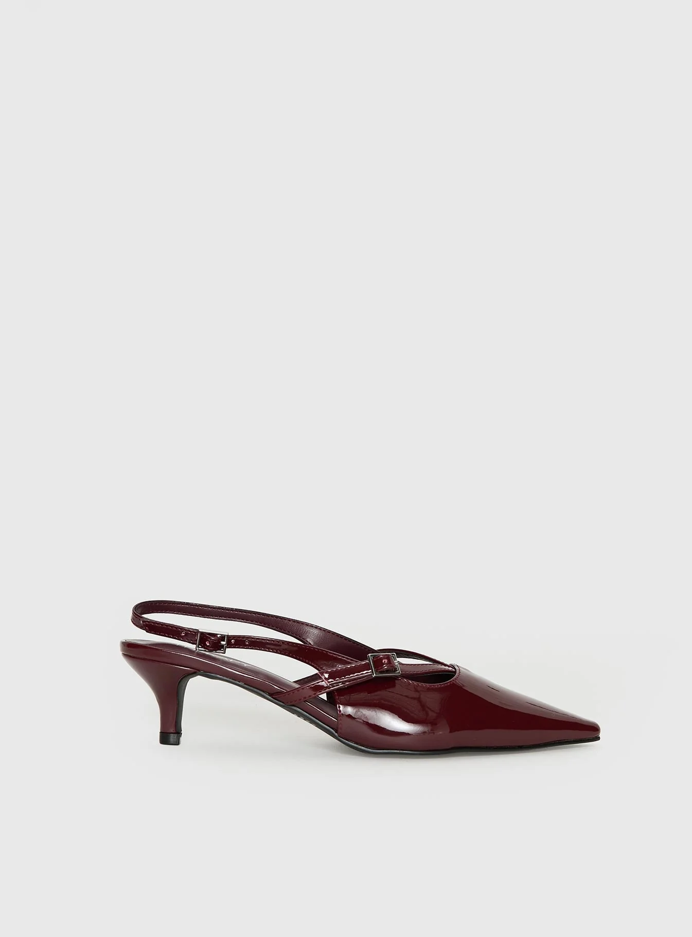 Therapy Irving Slingback Heels Burgundy - Image 2