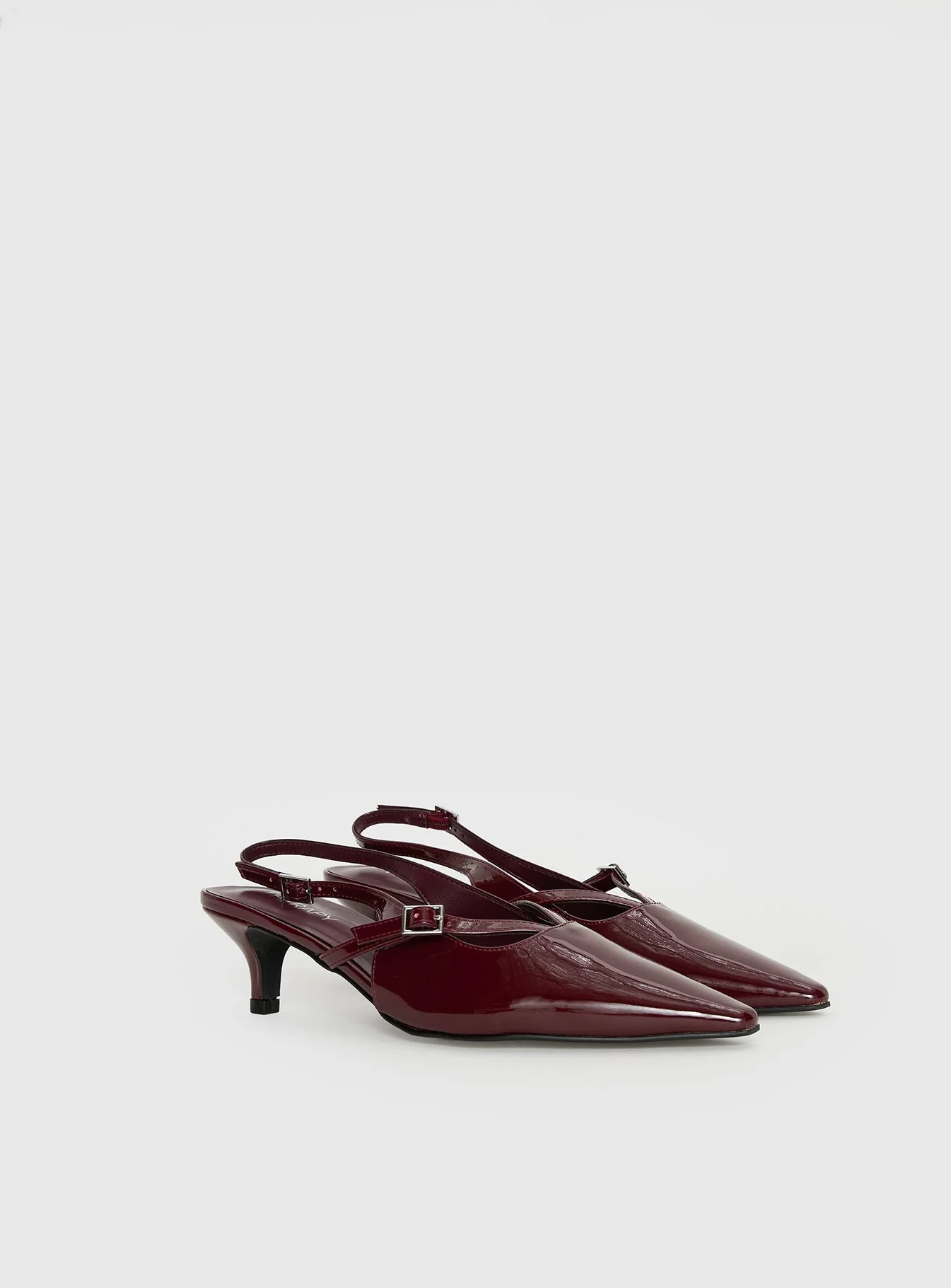 Therapy Irving Slingback Heels Burgundy - Image 3