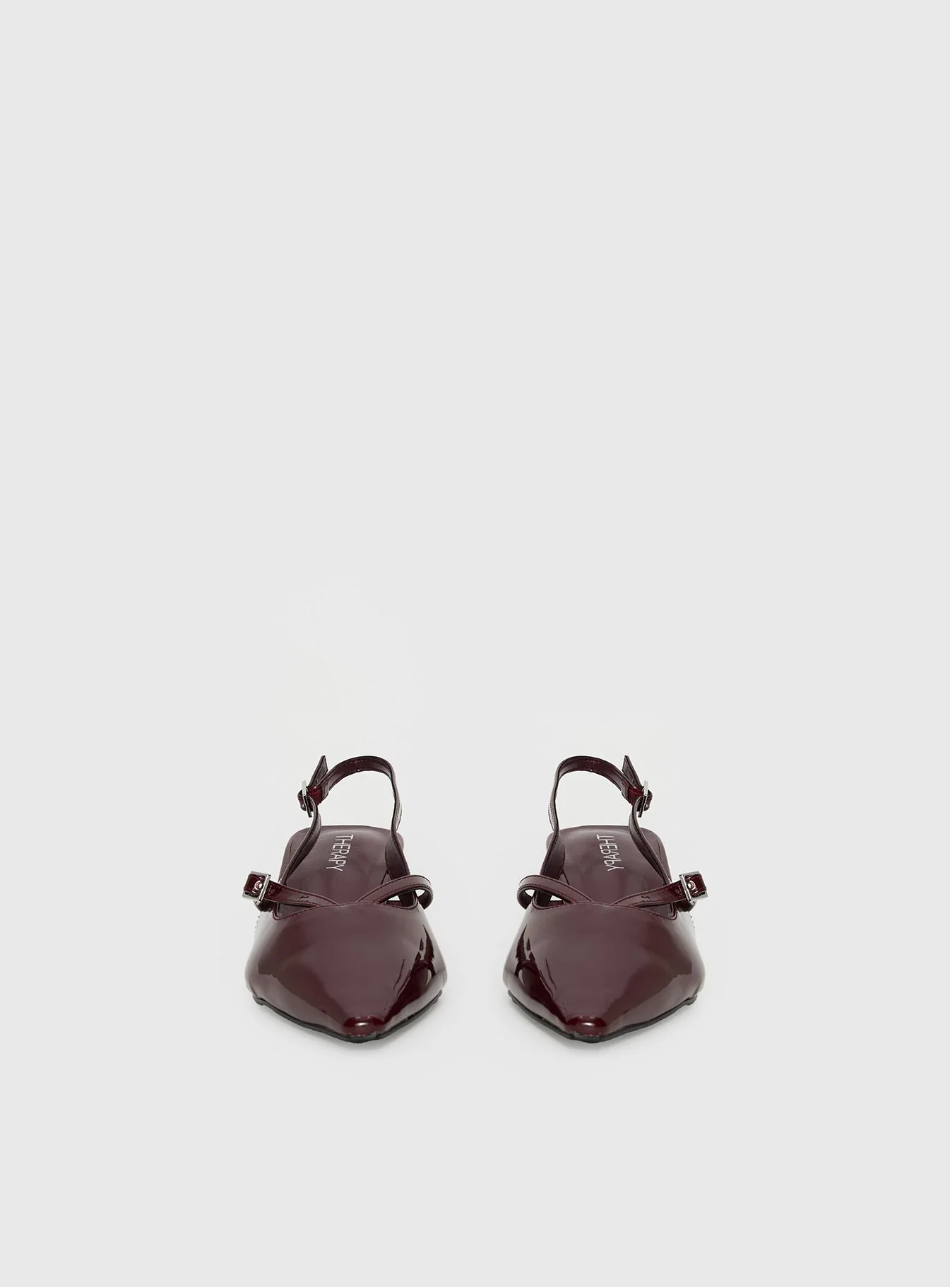 Therapy Irving Slingback Heels Burgundy - Image 4