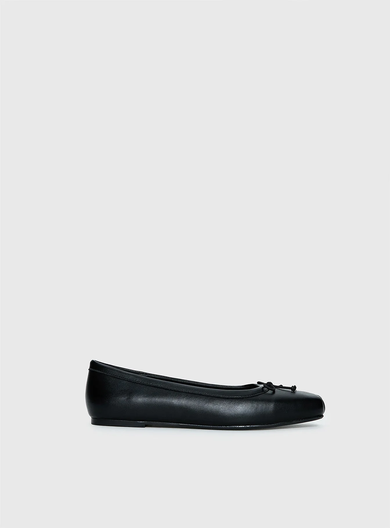 Therapy Laine Square Toe Ballet Flats Black - Image 2