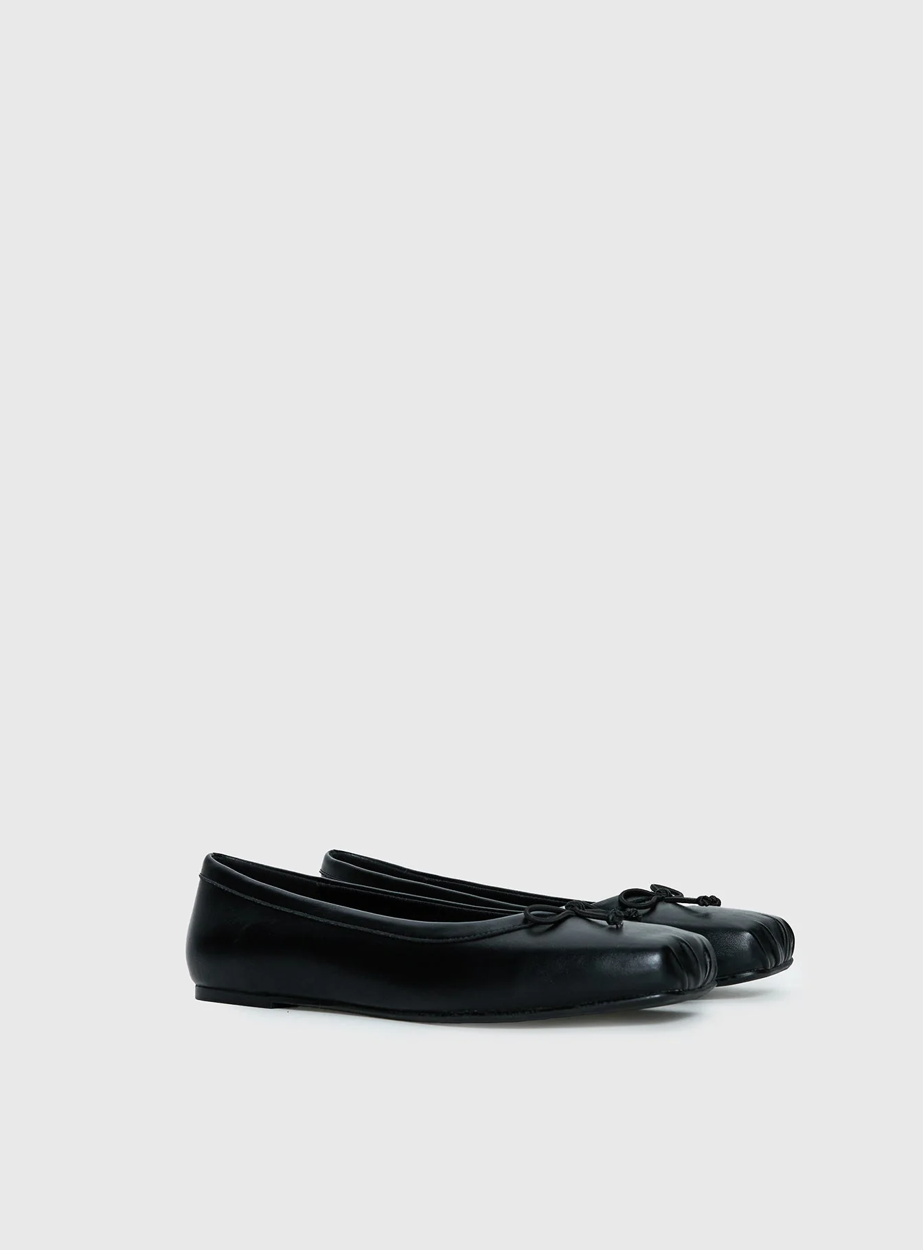 Therapy Laine Square Toe Ballet Flats Black - Image 3