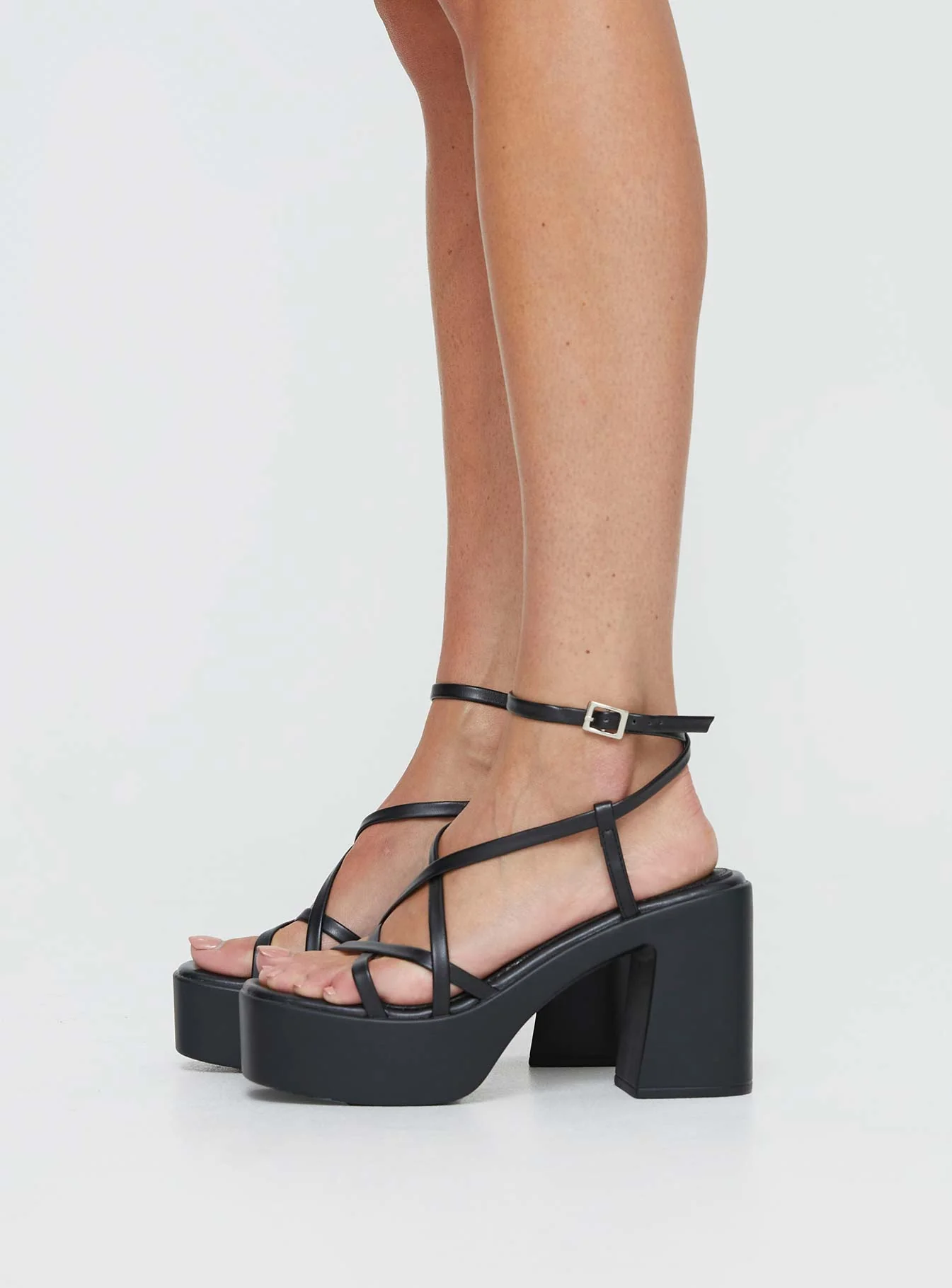 Therapy Daze Platform Heels Black - Image 3