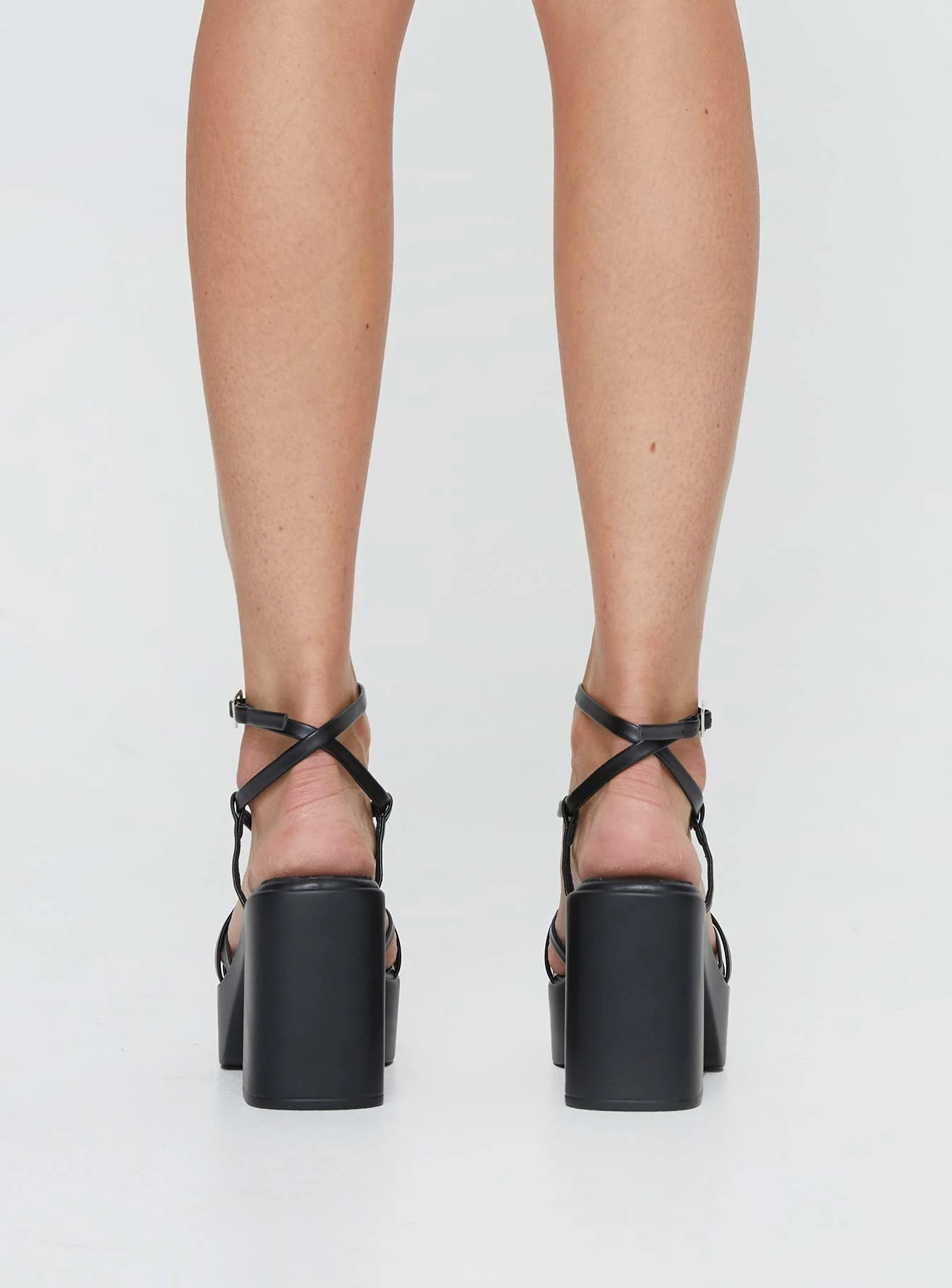 Therapy Daze Platform Heels Black - Image 4