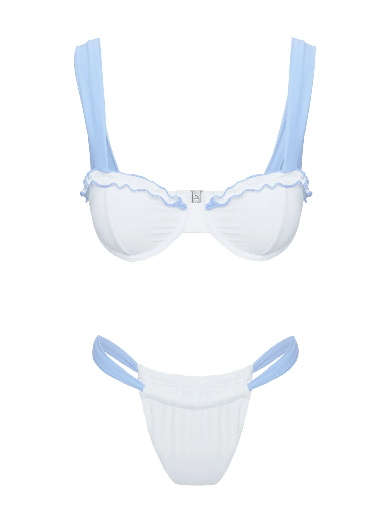 This Summer Underwire Bikini Top Blue / White - Image 6