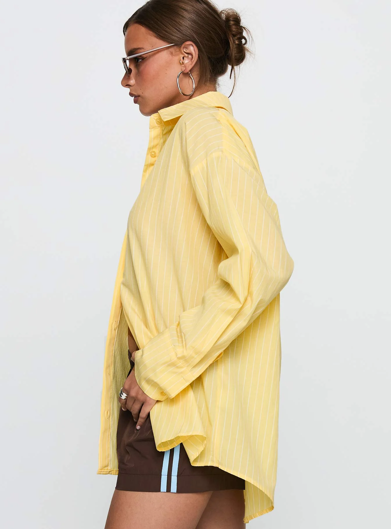Thousand Miles Oversized Long Sleeve Top Yellow - Image 3
