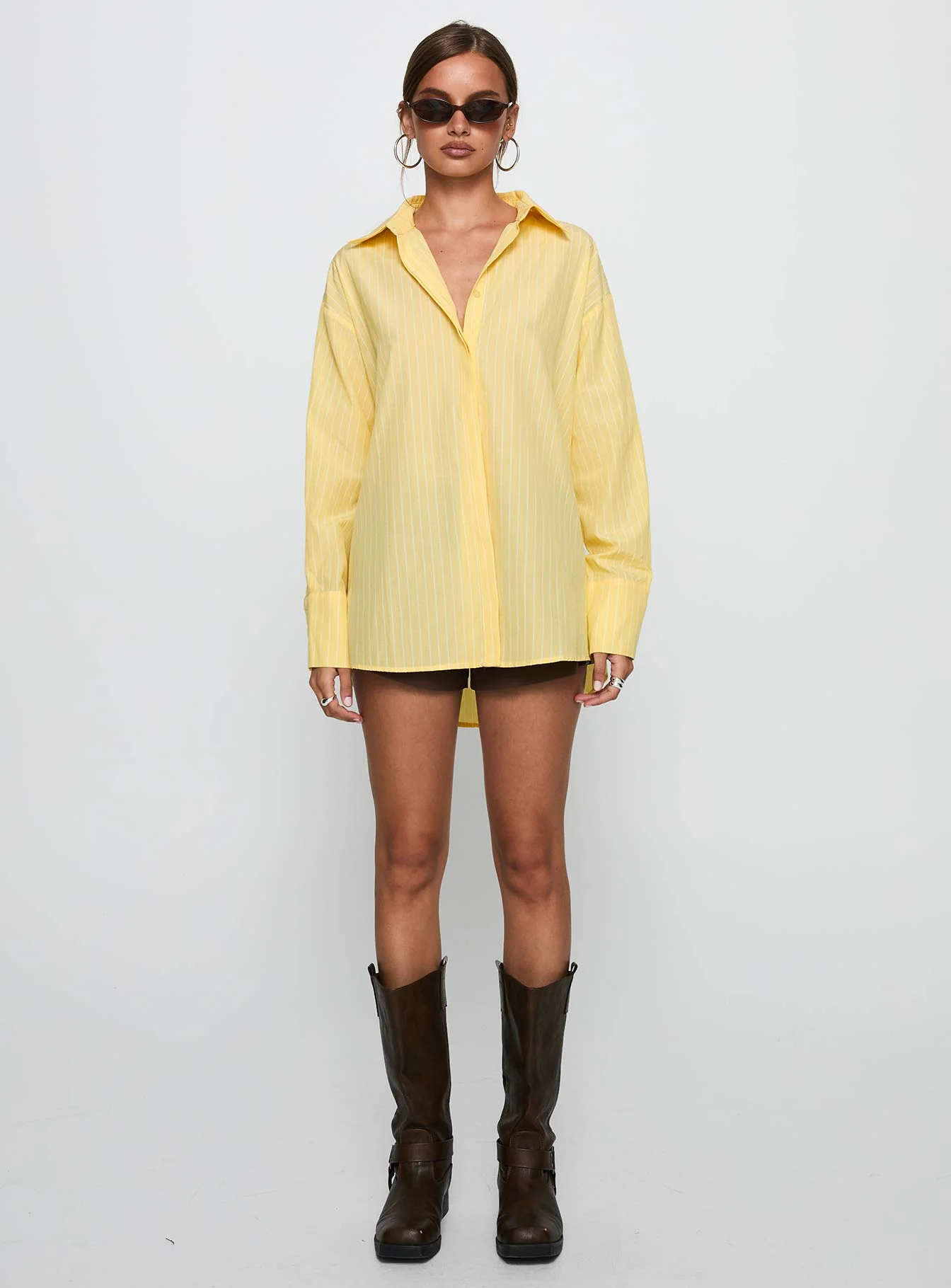 Thousand Miles Oversized Long Sleeve Top Yellow - Image 6