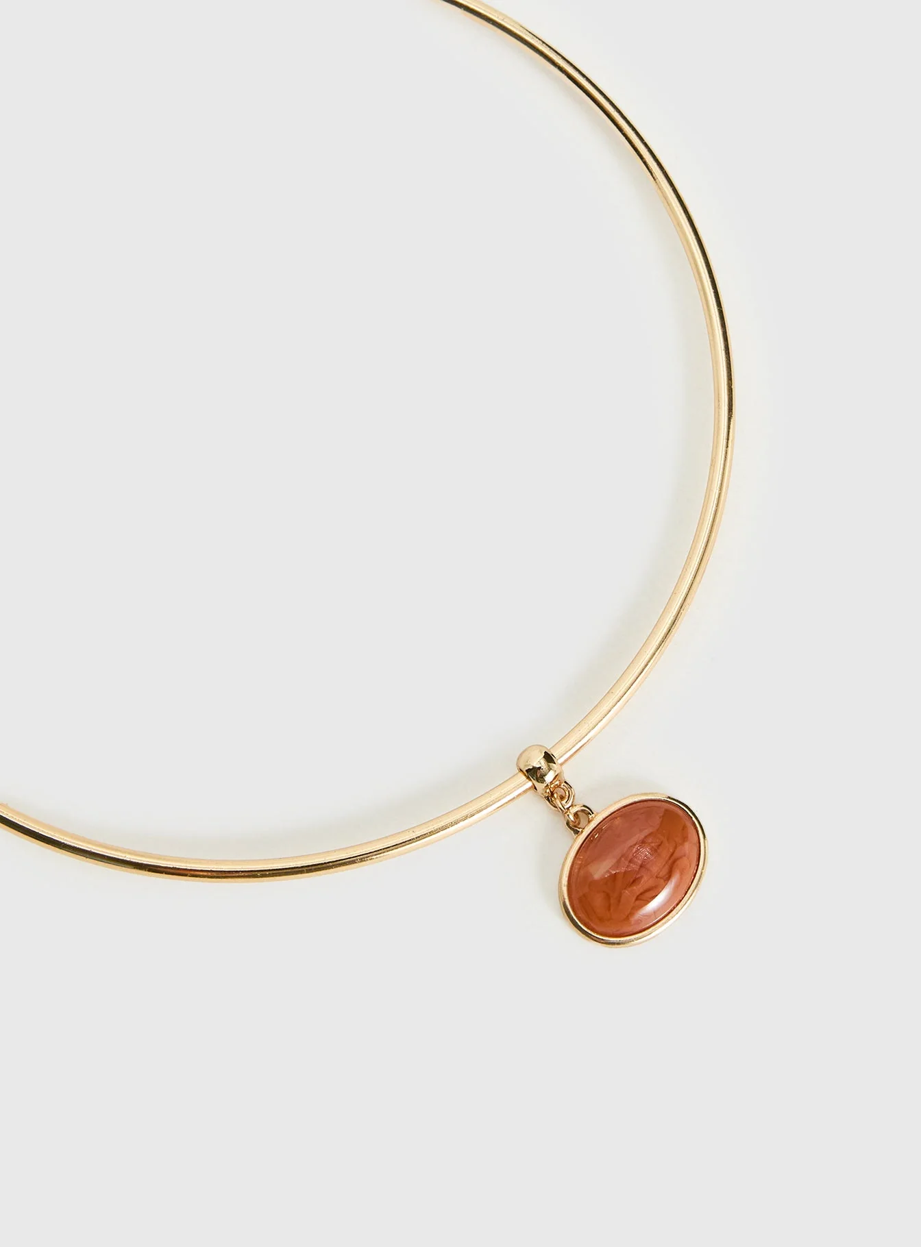 Tiera Gemstone Pendant Necklace Gold - Image 3