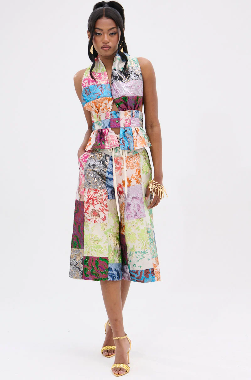 MIXED FEELINGS BROCADE HALTER BLOUSE - Image 6