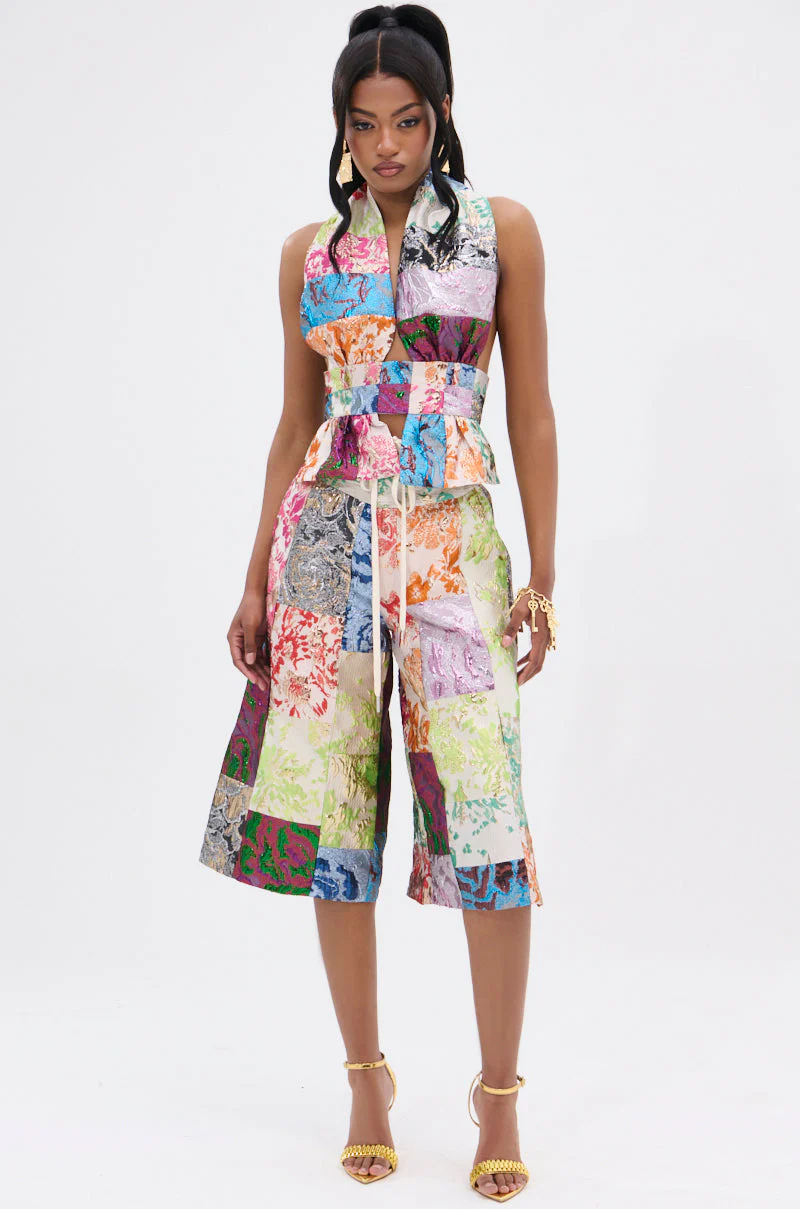 MIXED FEELINGS BROCADE HALTER BLOUSE - Image 7