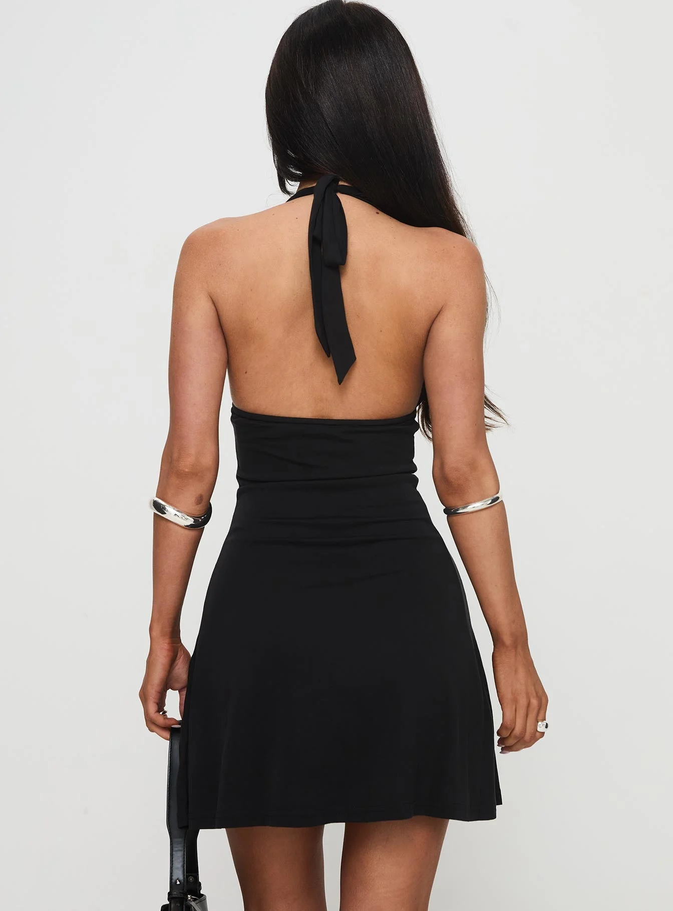 Tinisie Halter Mini Dress Black - Image 5