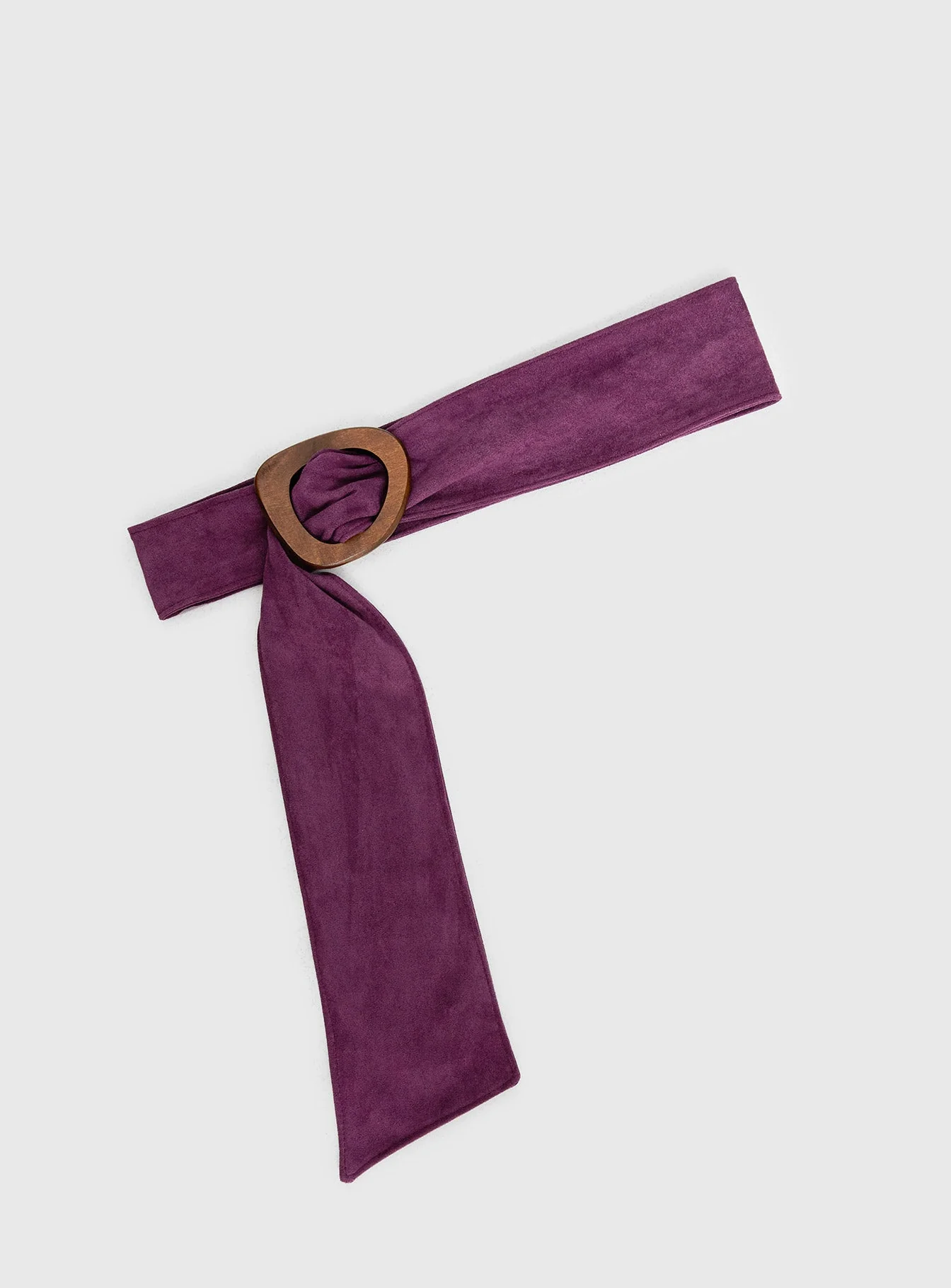 Toluca Faux Suede Belt Plum - Image 3