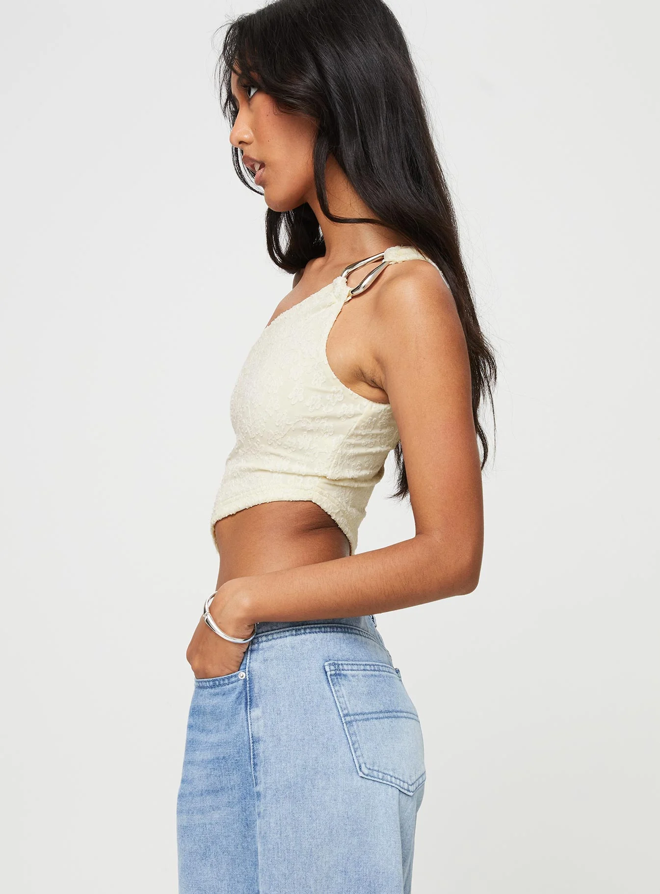 Toomba One Shoulder Top Cream - Image 4