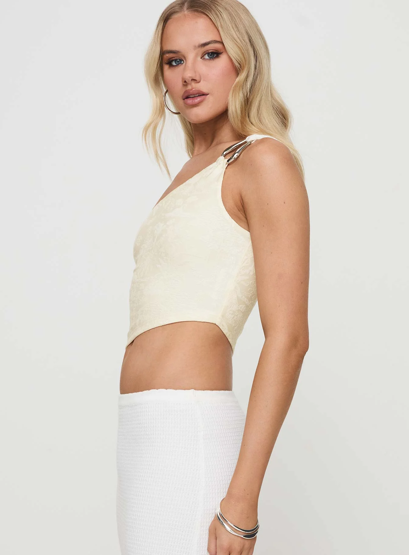 Toomba One Shoulder Top Ivory - Image 4