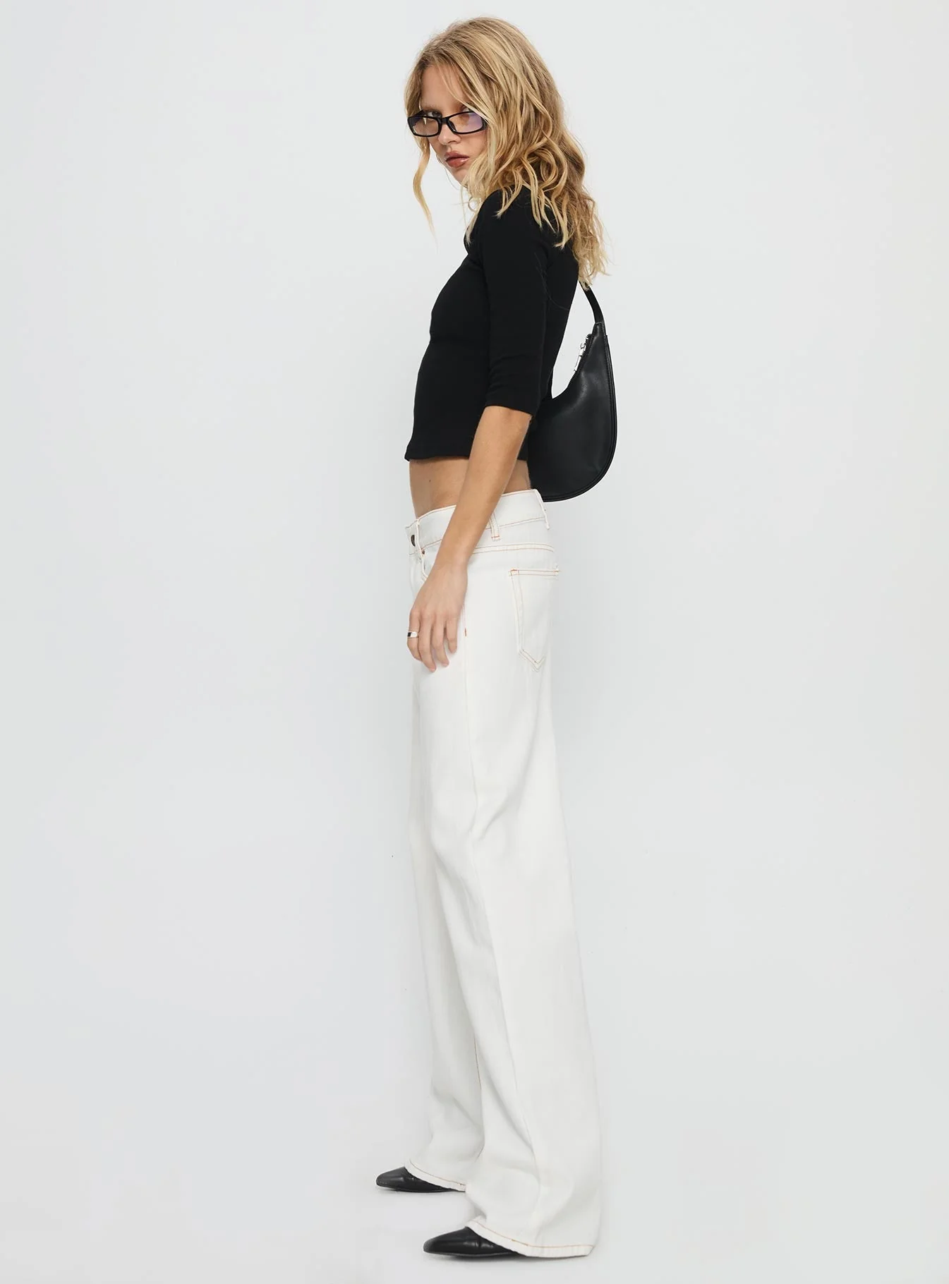 Top Model Low Rise Straight Leg Jeans Porcelain - Image 4